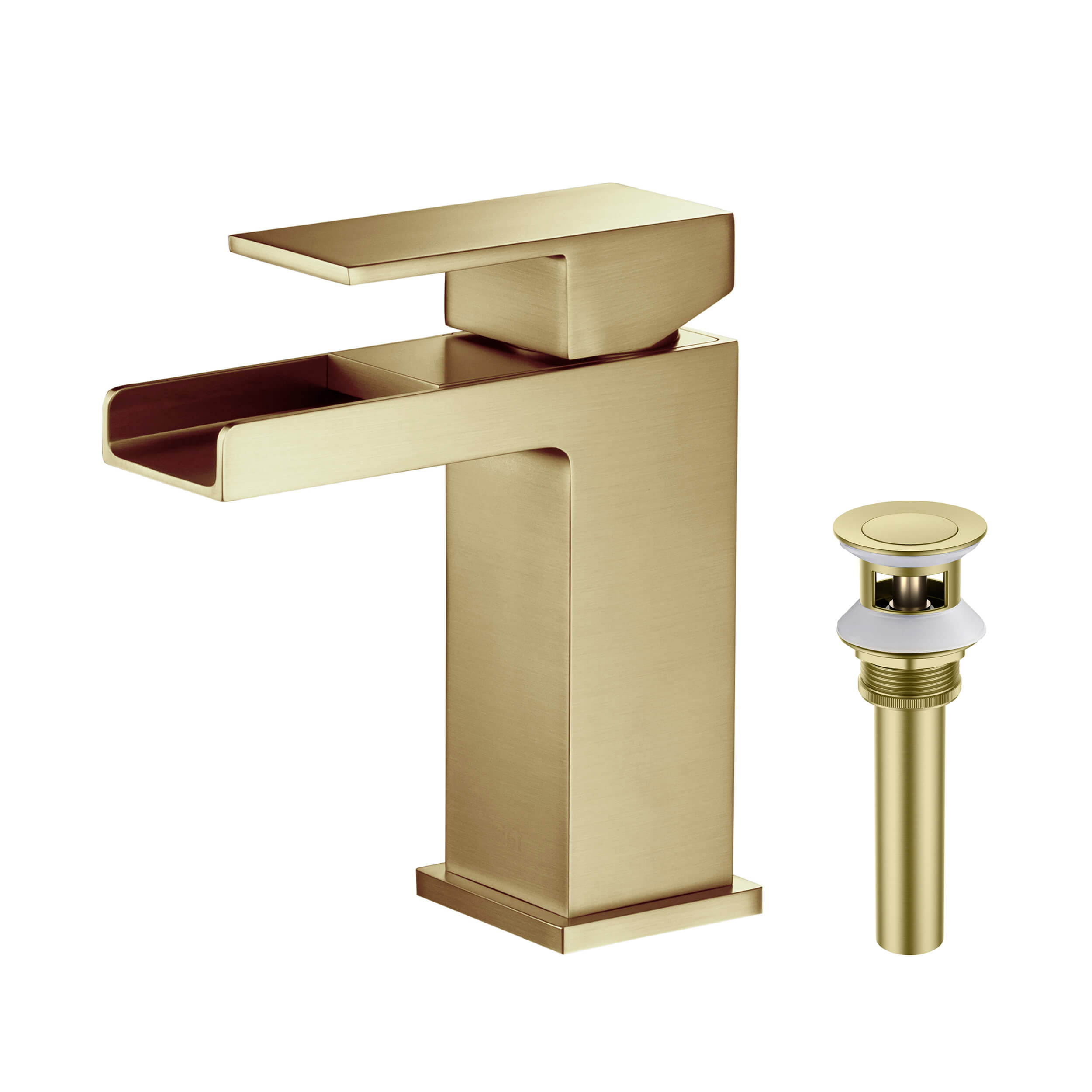 Waterfall Single Handle Bathroom Vanity Sink Faucet with Drain Assembly - C-KBF1004-KPW100 — image 1
