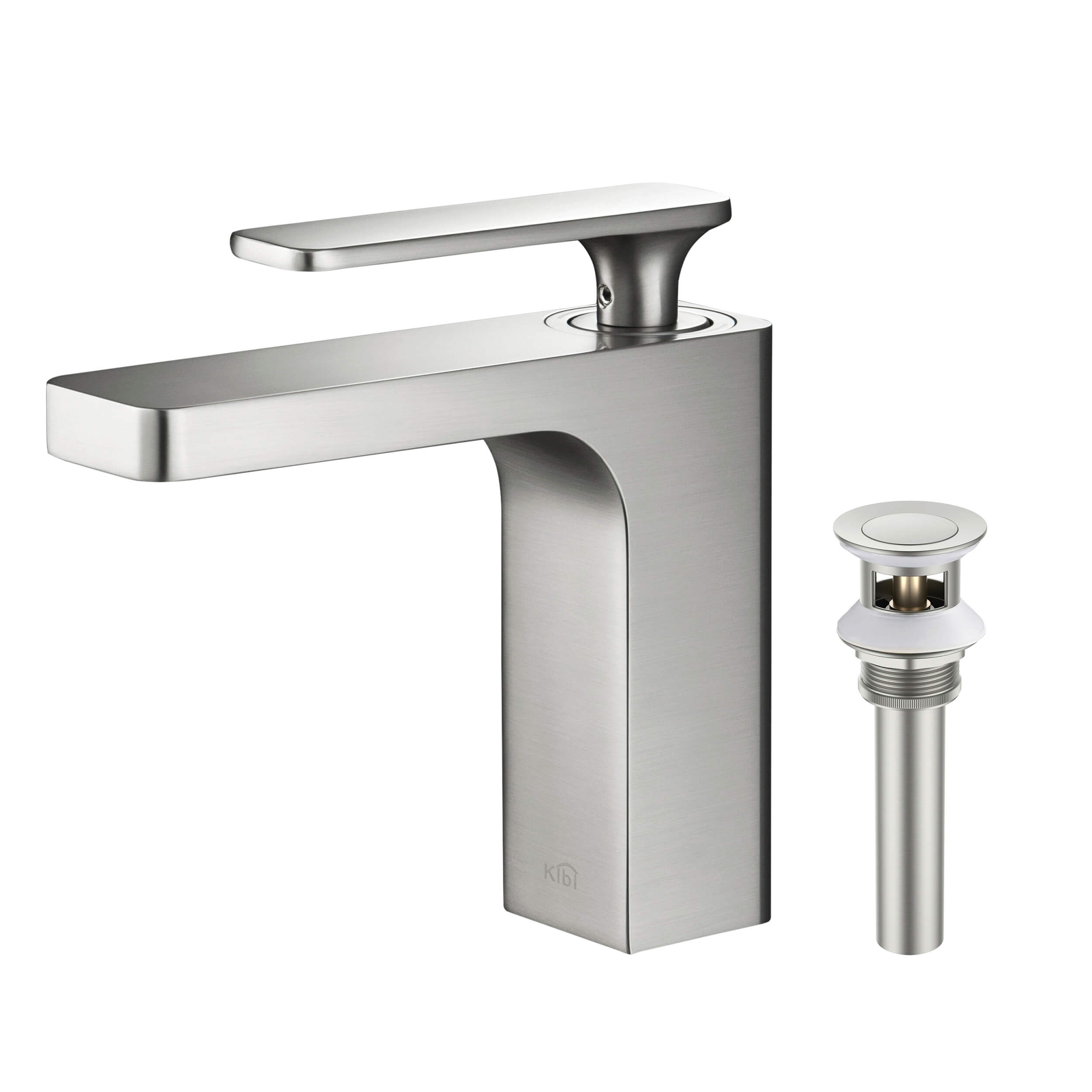 KIBI Infinity Brass Single Handle Bathroom Vanity Sink Faucet - C-KBF1006-KPW100 — image 1