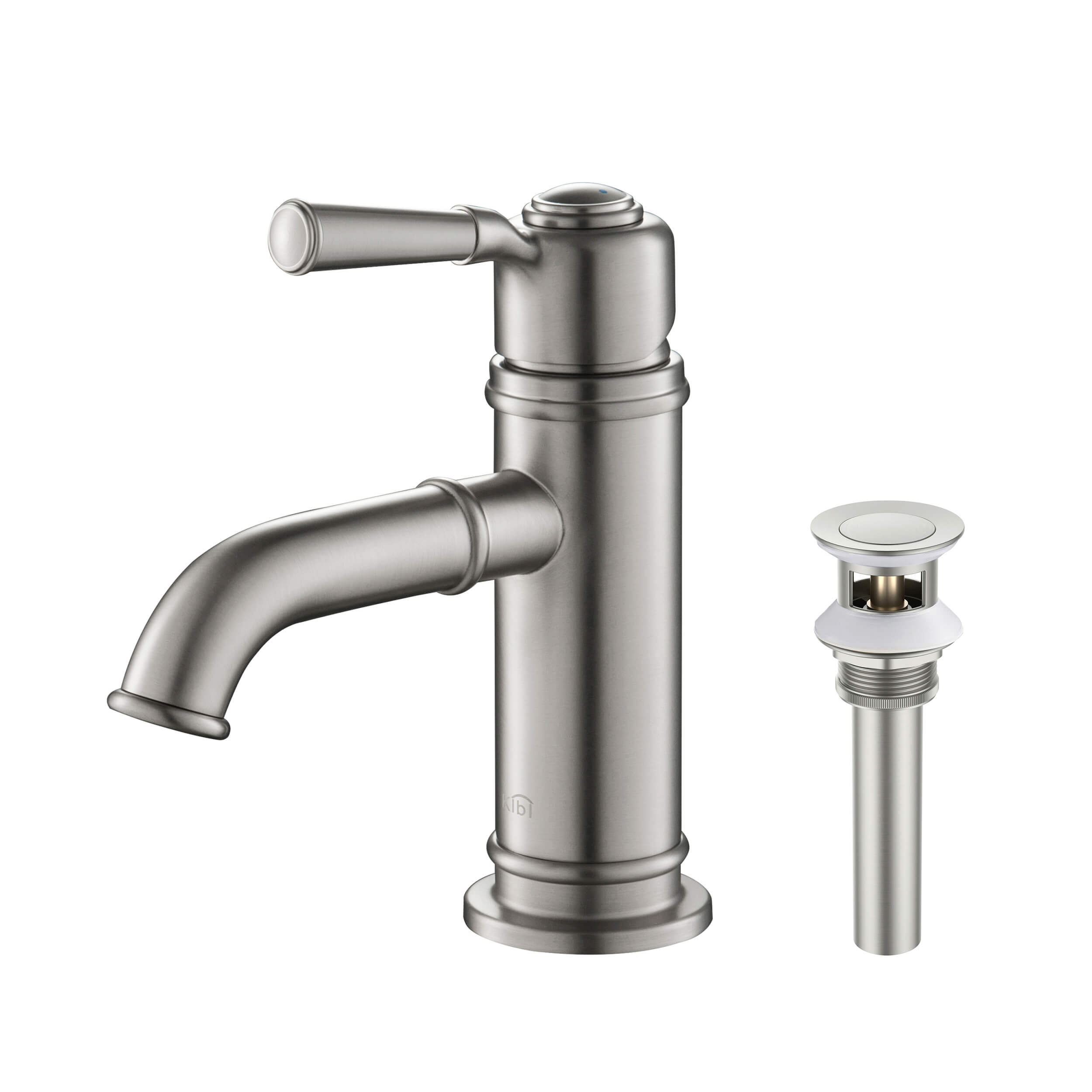 Victorian Single Handle Bathroom Vanity Sink Faucet with Pop Up Drain C-KBF1012-KPW100 — image 1