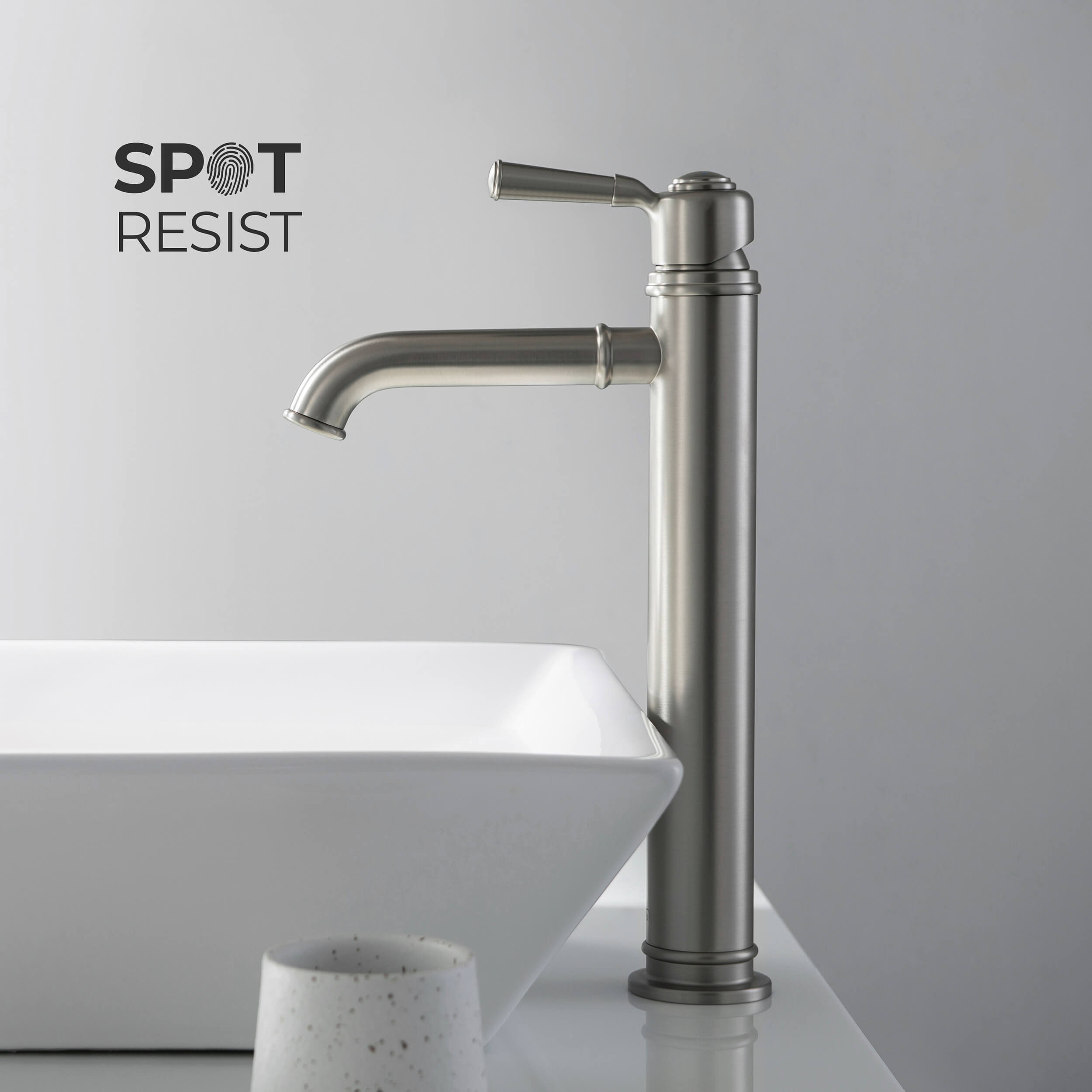 Victorian Single Handle Bathroom Vessel Sink Faucet with Pop Up Drain C-KBF1013-KPW101 — thumbnail 3