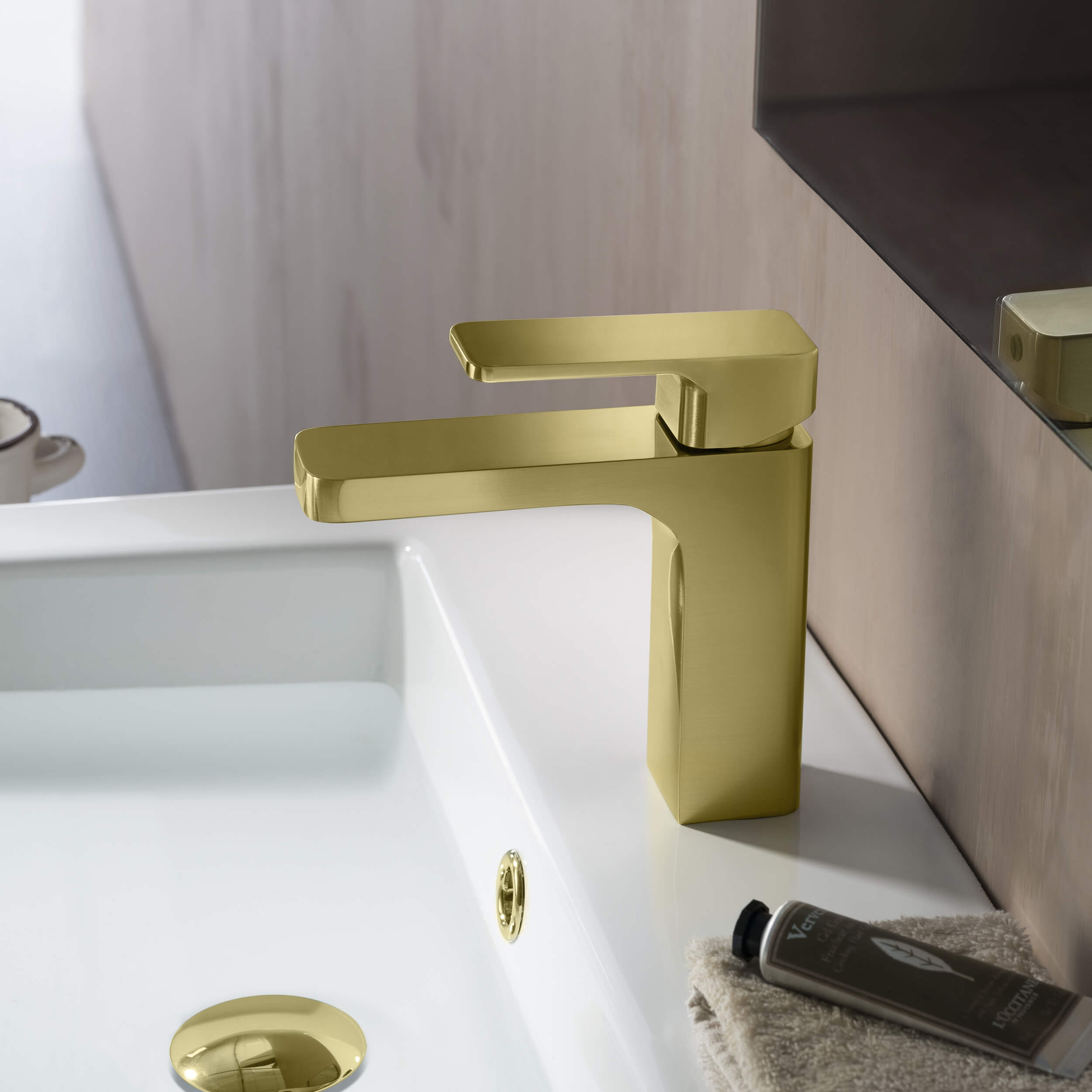 Blaze Single Handle Bathroom Vanity Sink Faucet with Pop Up Drain C-KBF1017-KPW100 — thumbnail 3