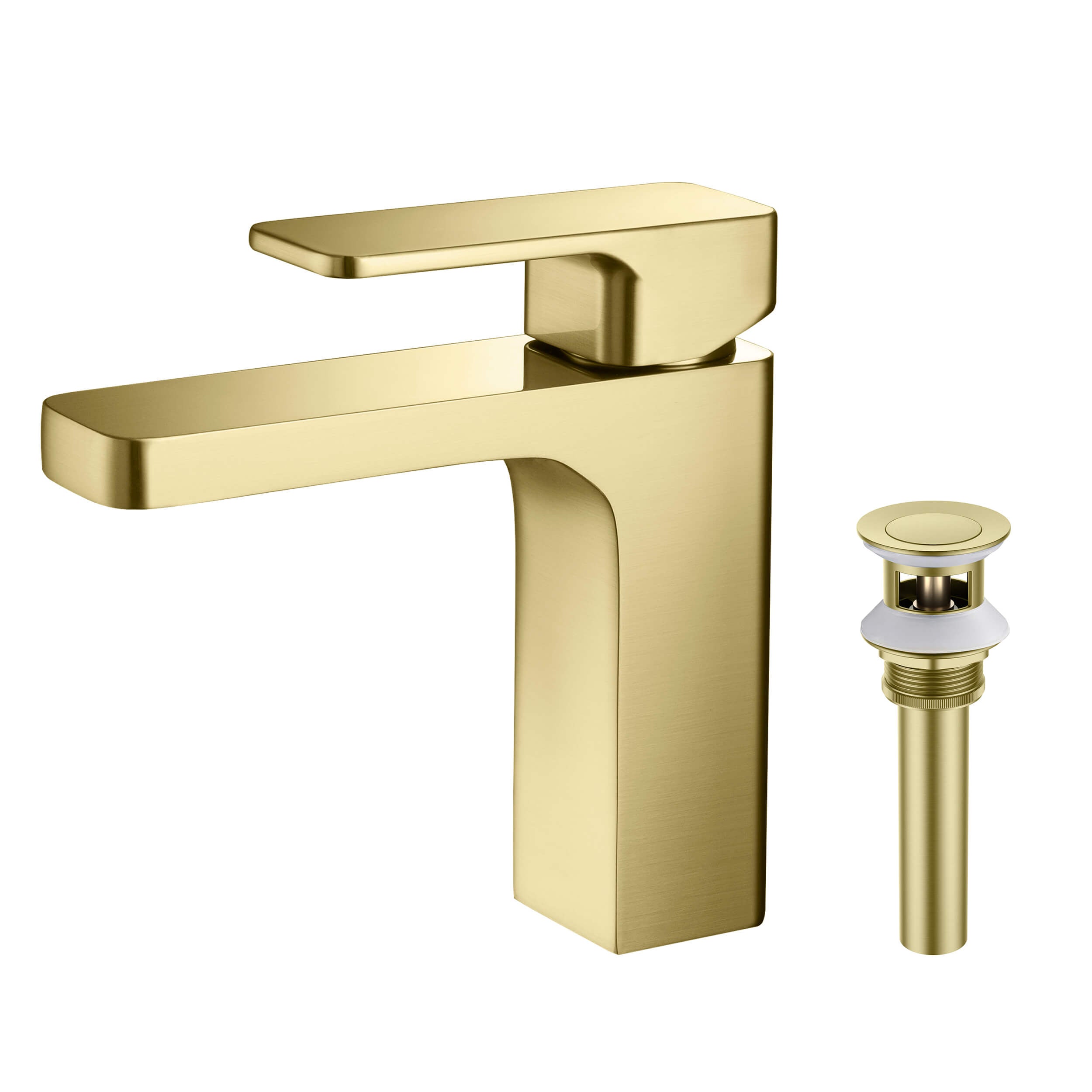 Blaze Single Handle Bathroom Vanity Sink Faucet with Pop Up Drain C-KBF1017-KPW100 — image 1