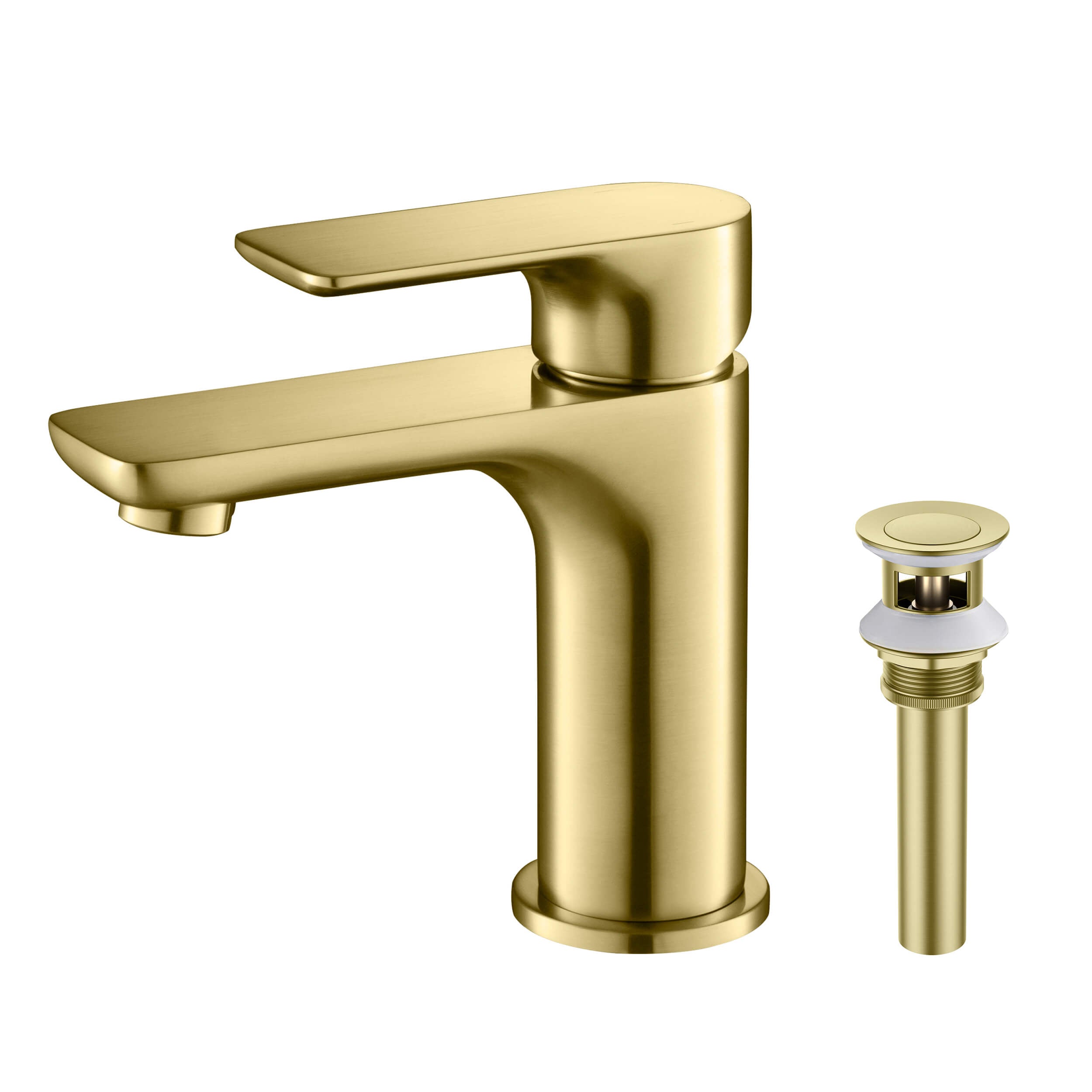 Tender Single Handle Bathroom Vanity Sink Faucet with Pop Up Drain C-KBF1019-KPW100 — image 1
