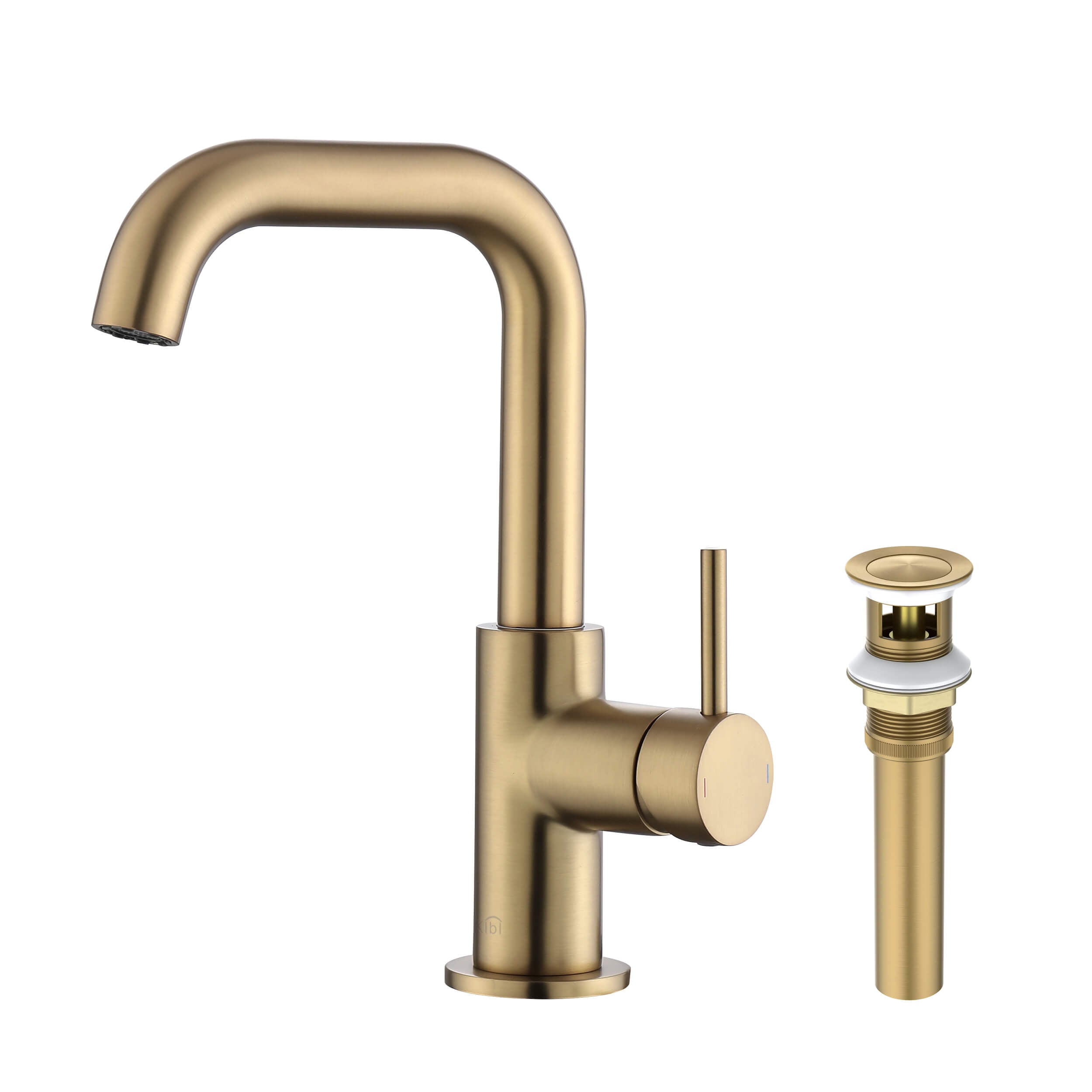 Macon Single Handle High-Arc Bathroom Vanity Sink Faucet - C-KBF1028 — image 1