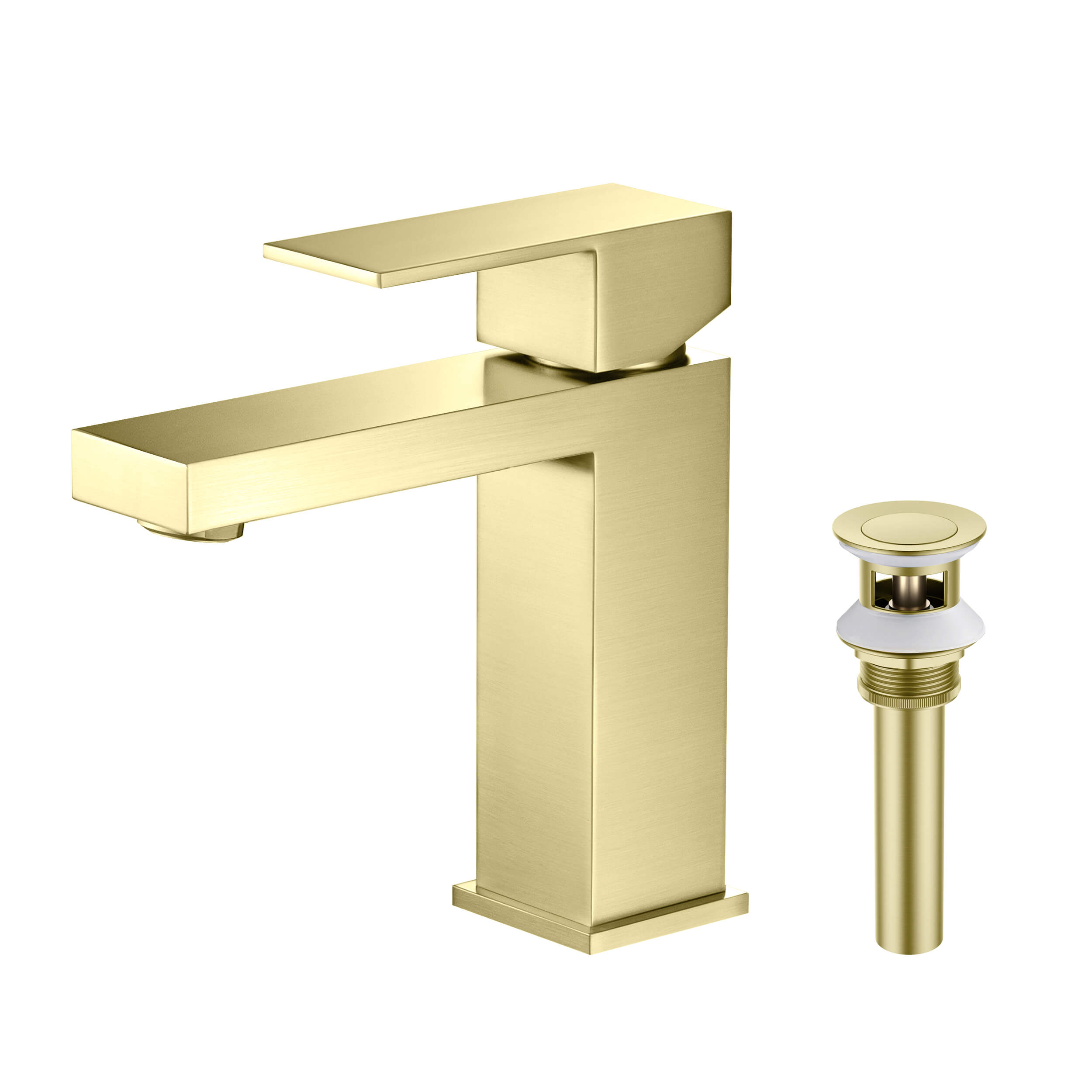 Single Handle Bathroom Vanity Sink Faucet with Pop Up Drain – F202 — image 1