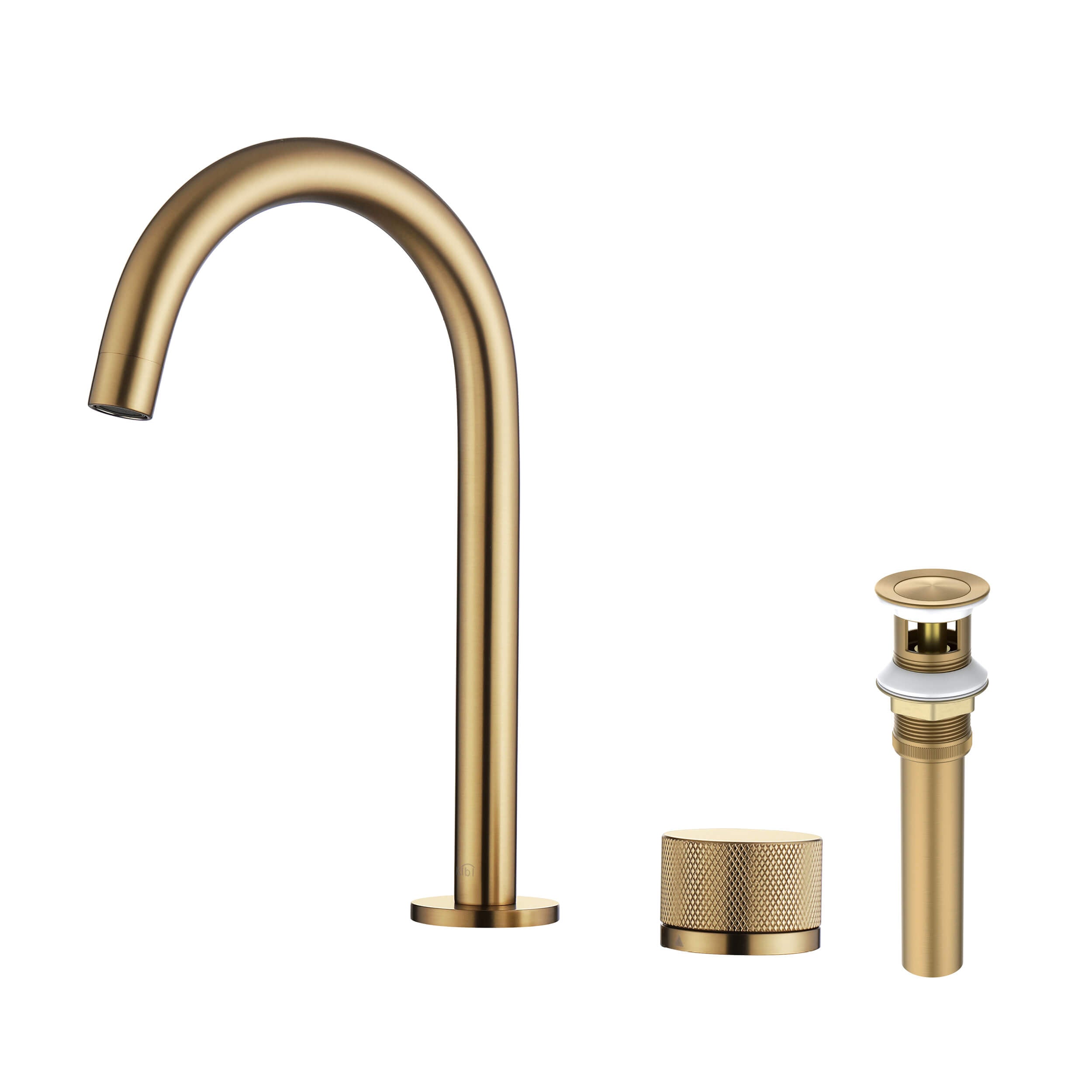 Circular X One Handle Two Holes Bathroom Vanity Sink Faucet with Drain Assembly - C-KBF1027 — image 1