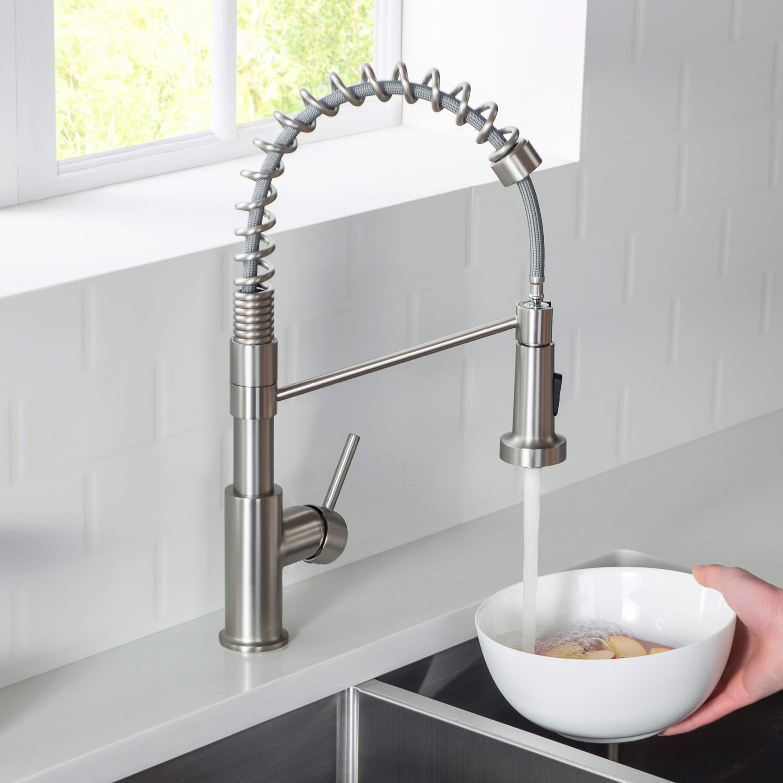 Lodi Single Handle Commercial Style Kitchen Sink Faucet - KKF2004 — thumbnail 3