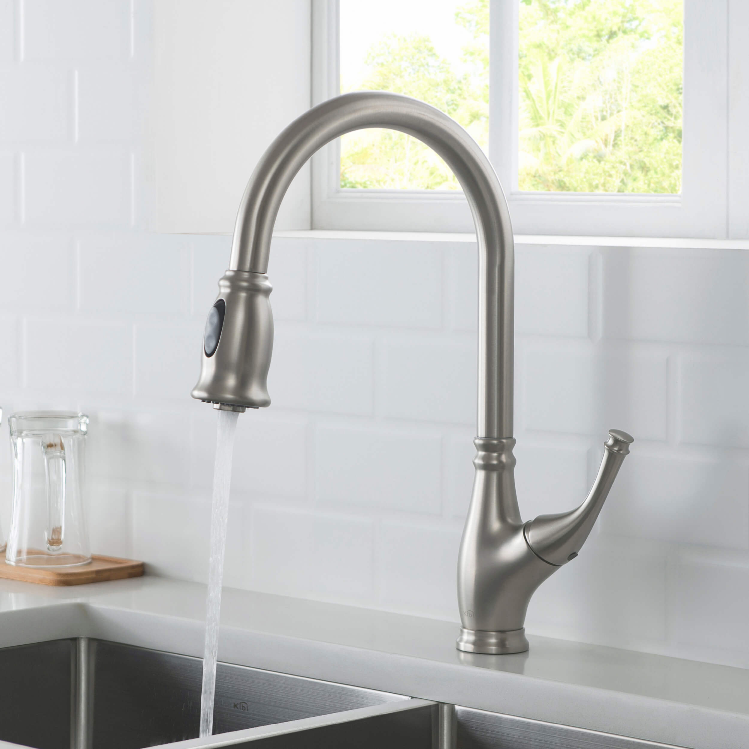 Summit Single Handle Pull Down Kitchen Sink Faucet - KKF2009 — thumbnail 2