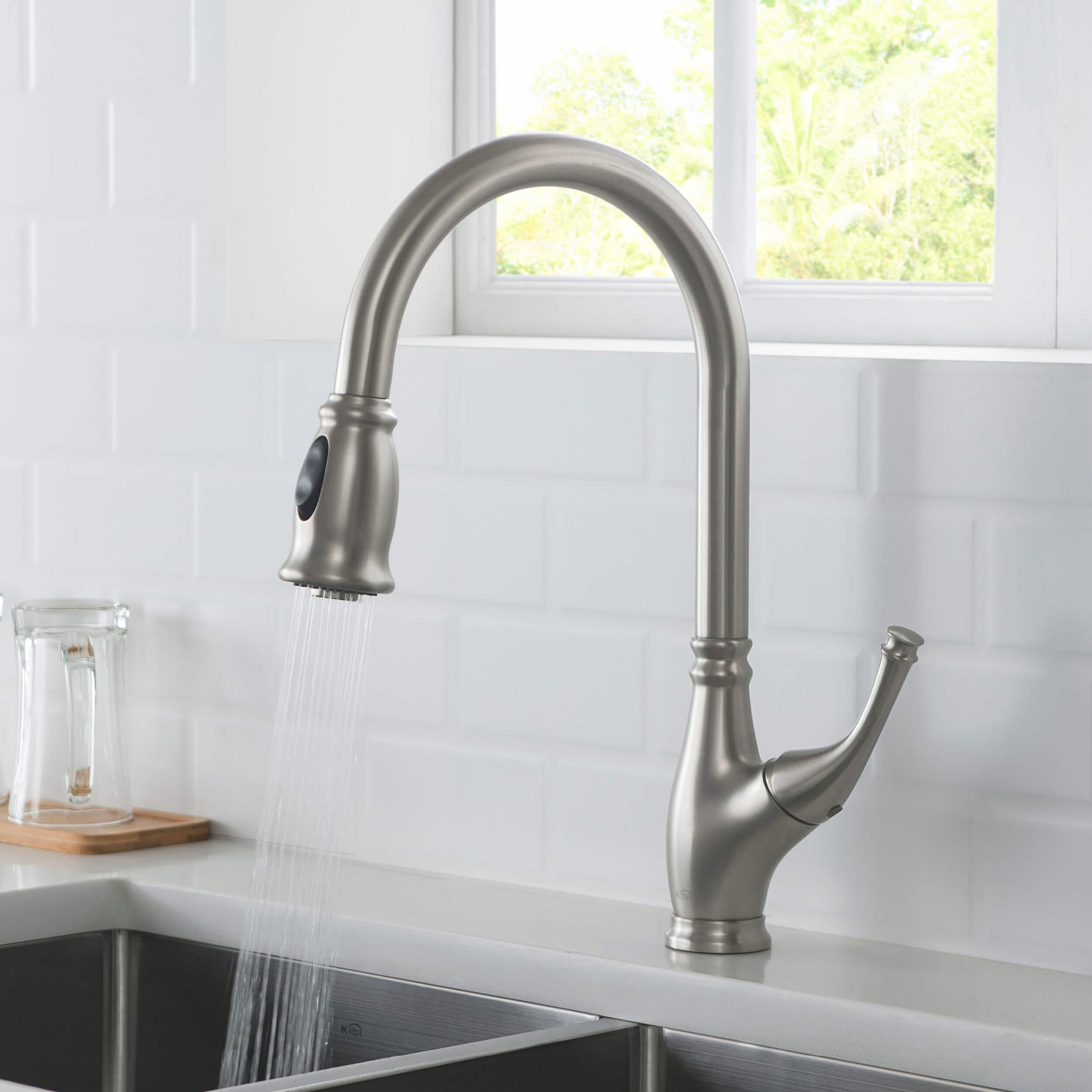 Summit Single Handle Pull Down Kitchen Sink Faucet - KKF2009 — thumbnail 3