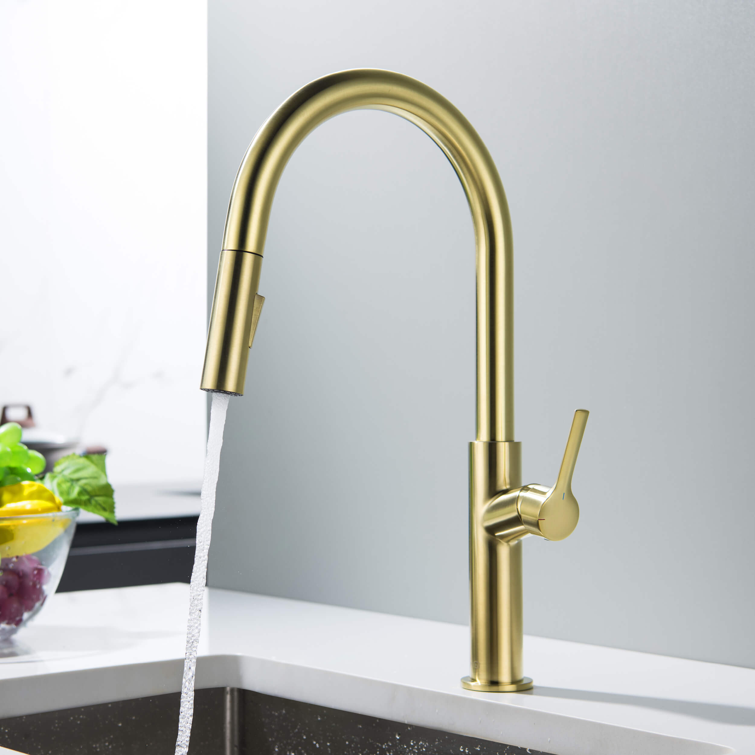 Fusion-T Single Handle Pull Down Kitchen Sink Faucet - KKF2018 — thumbnail 2