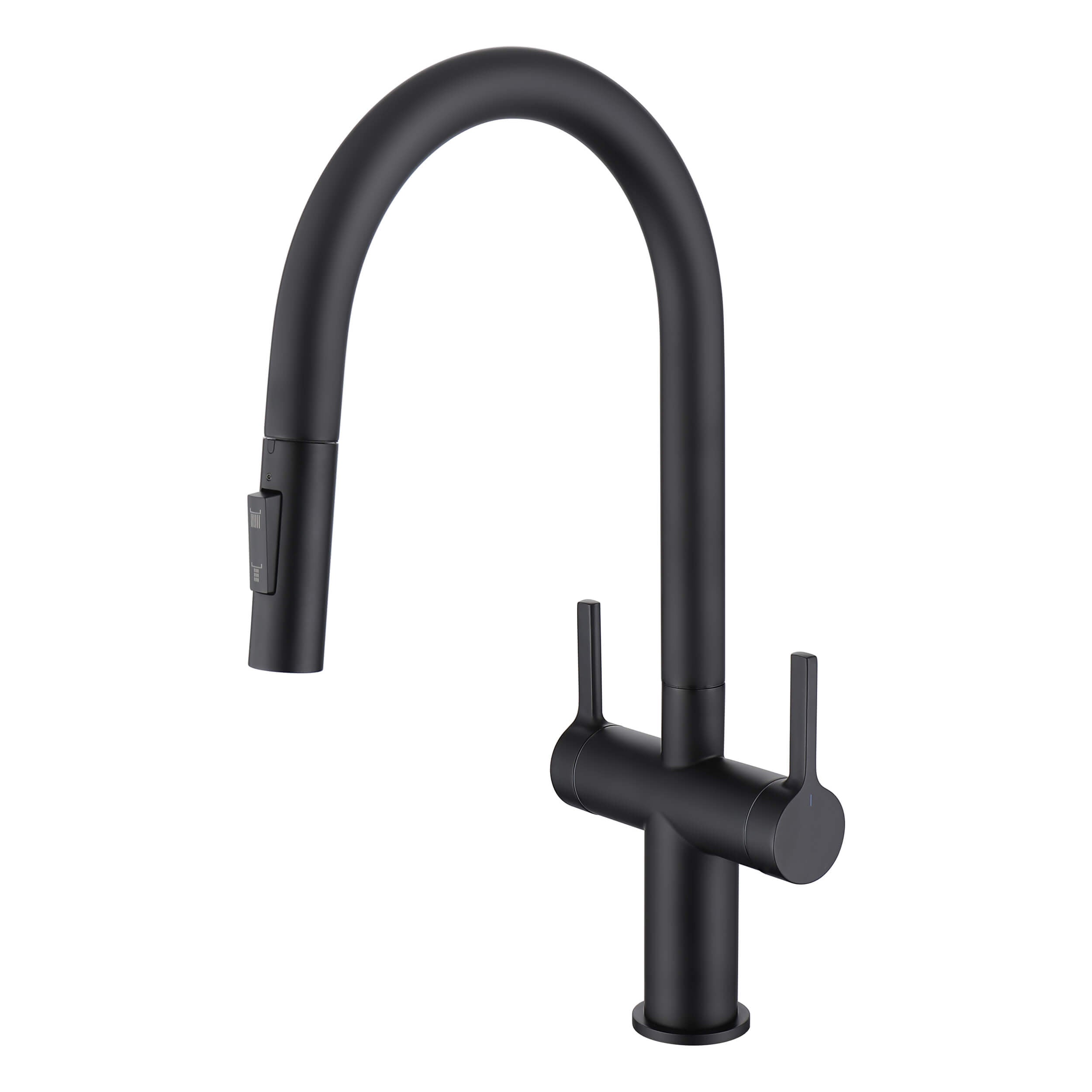 Novo Single Hole Two Handle Pull Down Kitchen Faucet - KKF2020
