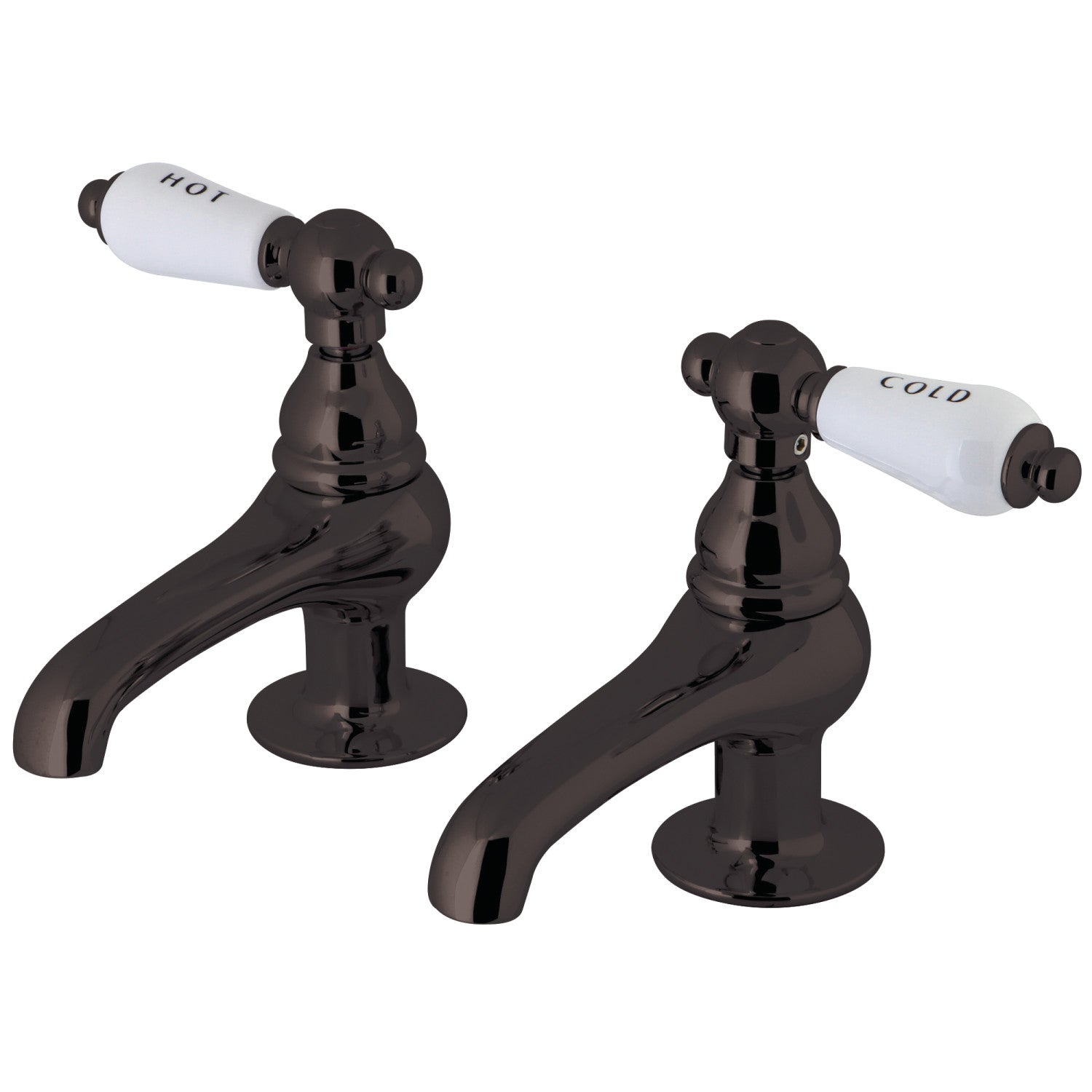 Kingston Heirloom CC3L5 - Vintage Two-Handle Deck Mount Basin Tap Faucet, Oil Rubbed Bronze