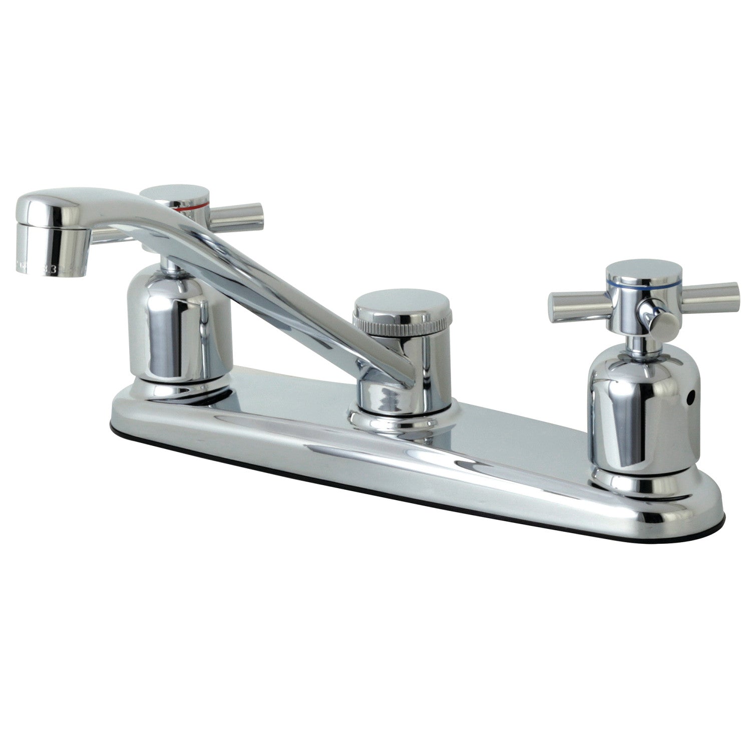Kingston Tulare FB111DX - Concord Two-Handle 2-Hole 8" Centerset Kitchen Faucet, Polished Chrome
