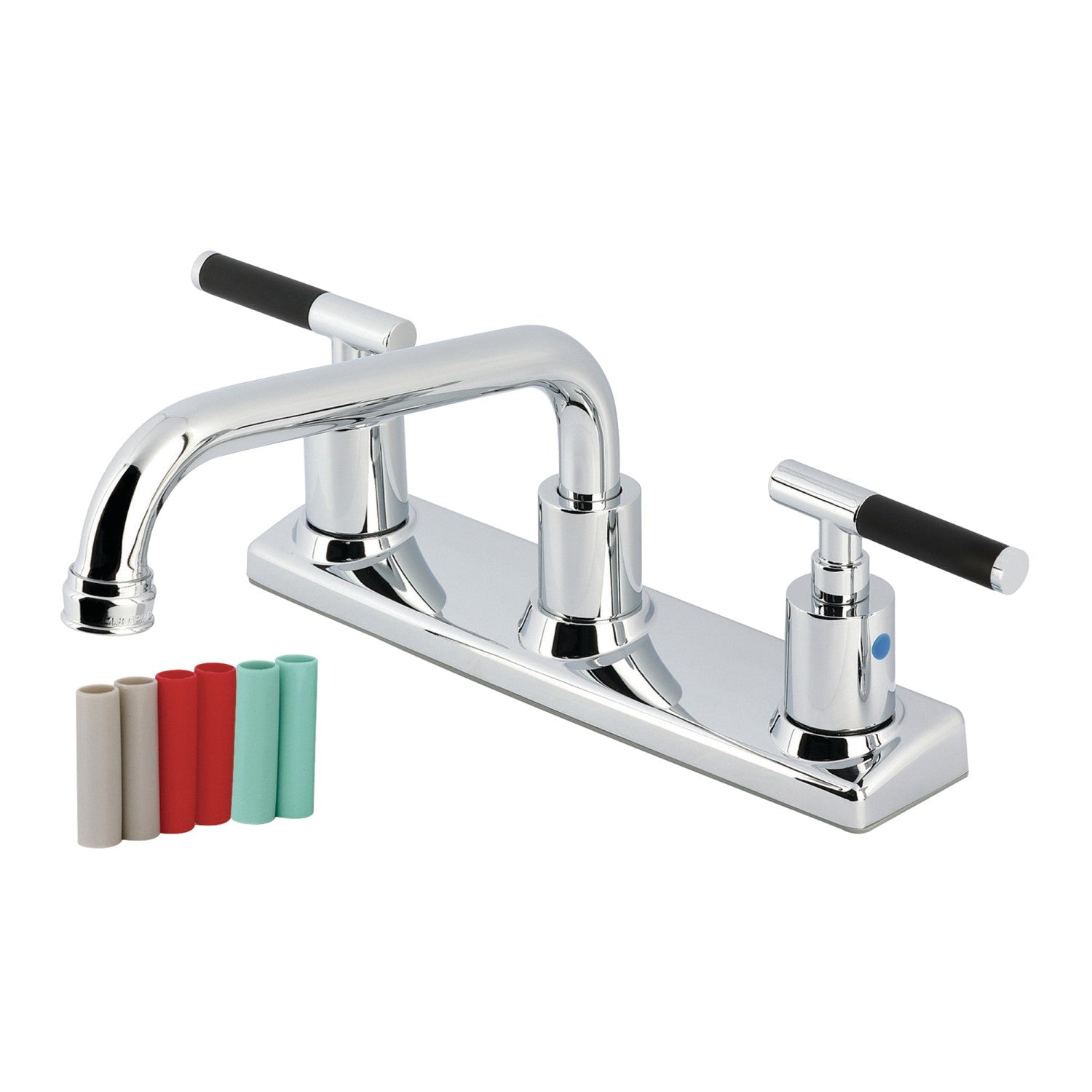 Kingston Sona FB2131CKL - Kaiser Two-Handle 2-Hole 8" Centerset Kitchen Faucet, Polished Chrome