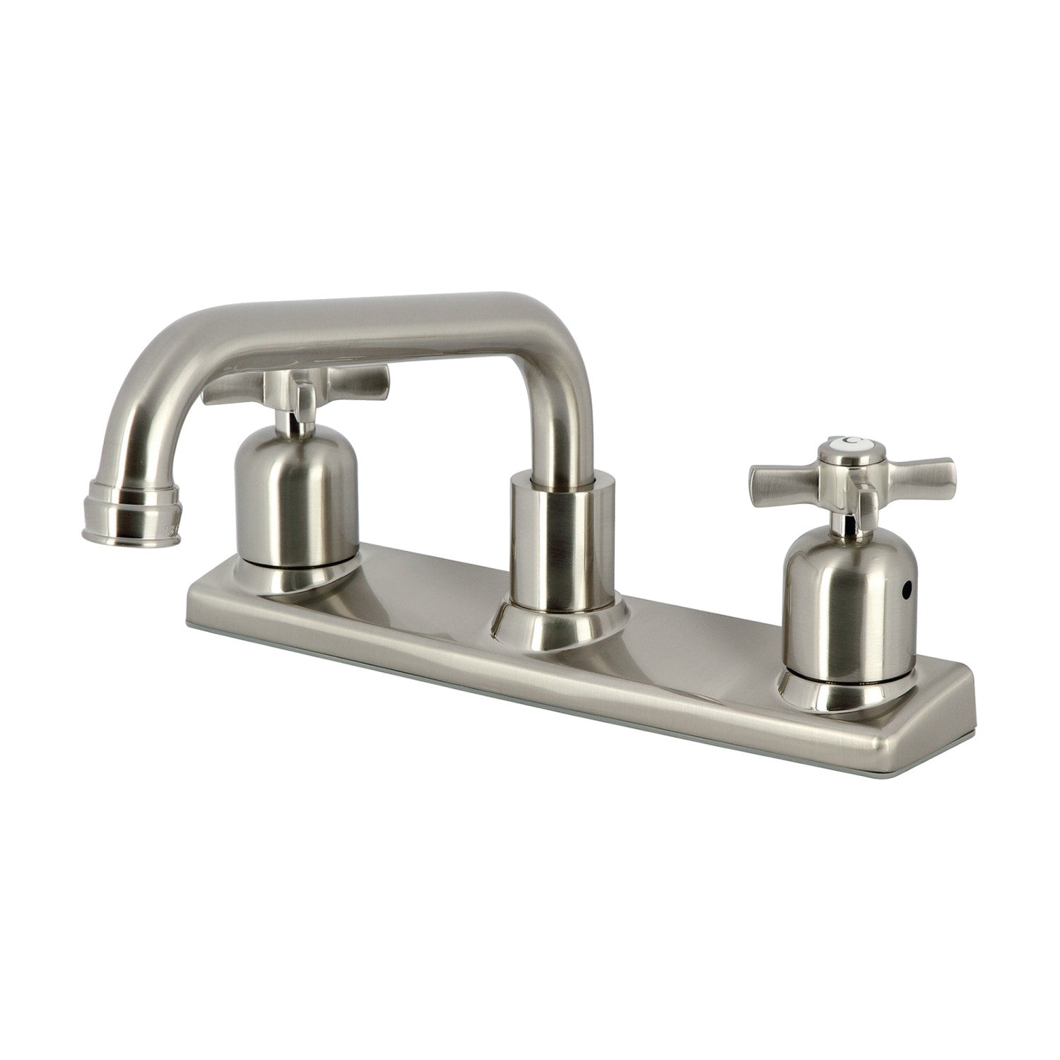 Kingston Tulare FB2138ZX - Millennium Two-Handle 2-Hole 8" Centerset Kitchen Faucet, Brushed Nickel