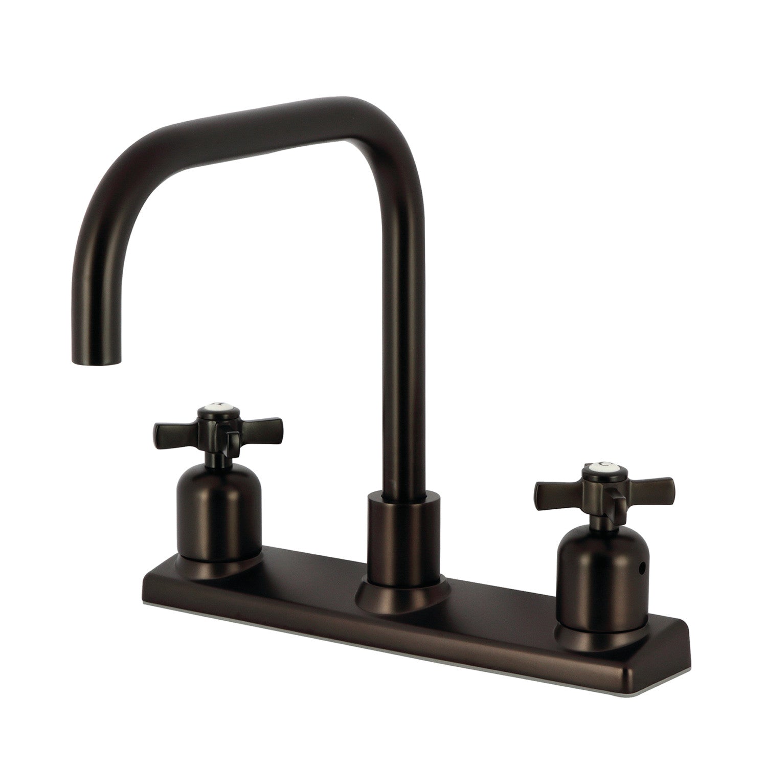 Kingston Tulare FB2145ZX - Millennium Two-Handle 2-Hole 8" Centerset Kitchen Faucet, Oil Rubbed Bronze