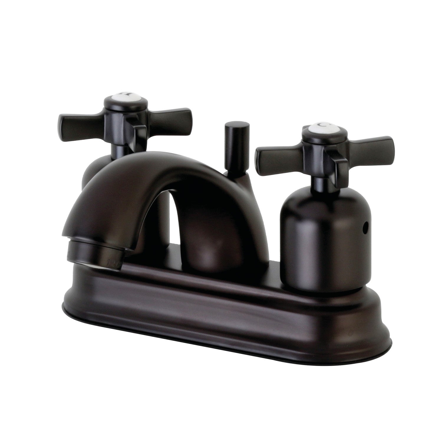 Kingston Tulare FB2605ZX - Millennium Double-Handle 3-Hole Deck Mount 4-Inch Centerset Bathroom Faucet with Pop-Up Drain, Oil Rubbed Bronze