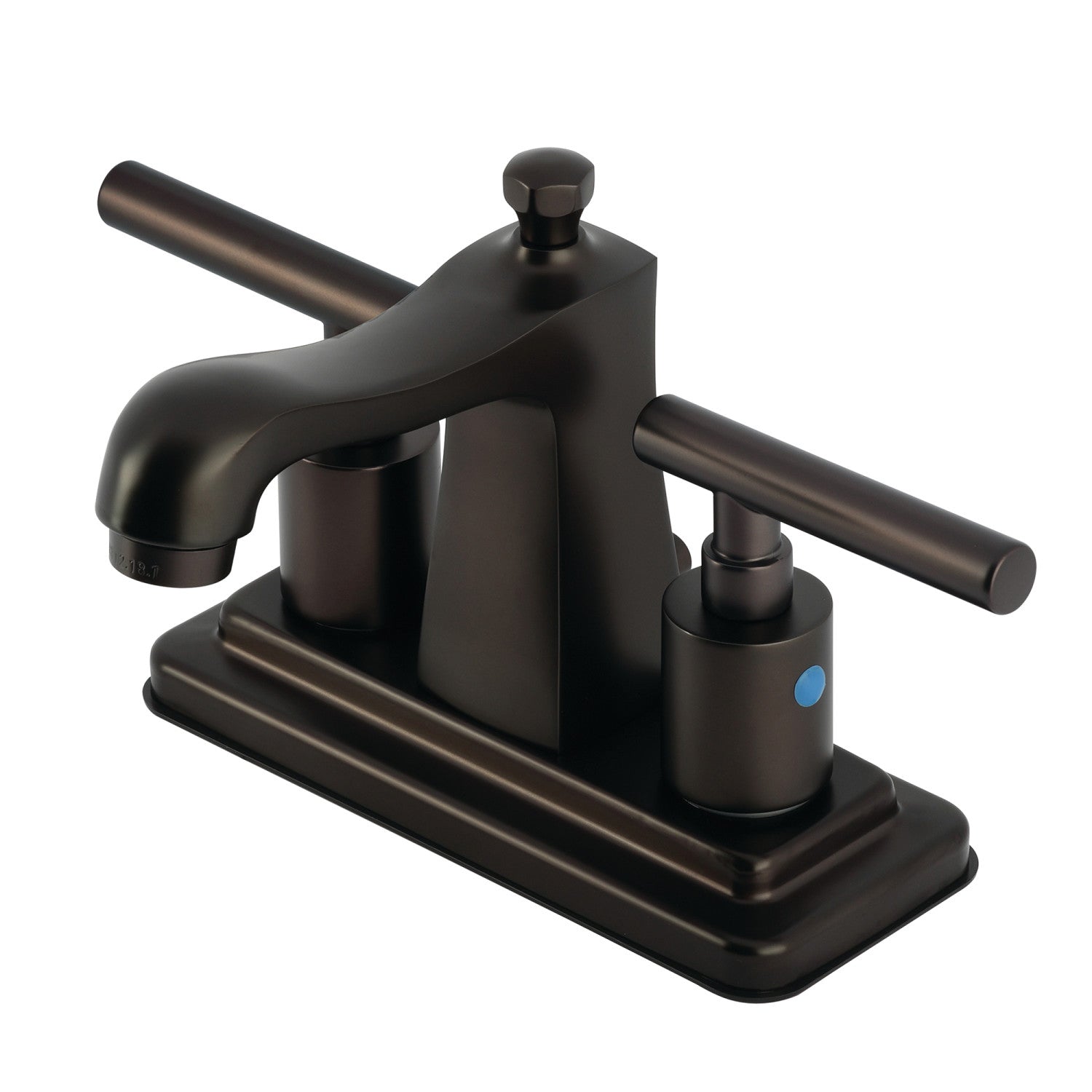 Kingston Manhattan FB4645CML Double-Handle 3-Hole Deck Mount 4-Inch Centerset Bathroom Faucet with Pop-Up Drain, Oil Rubbed Bronze