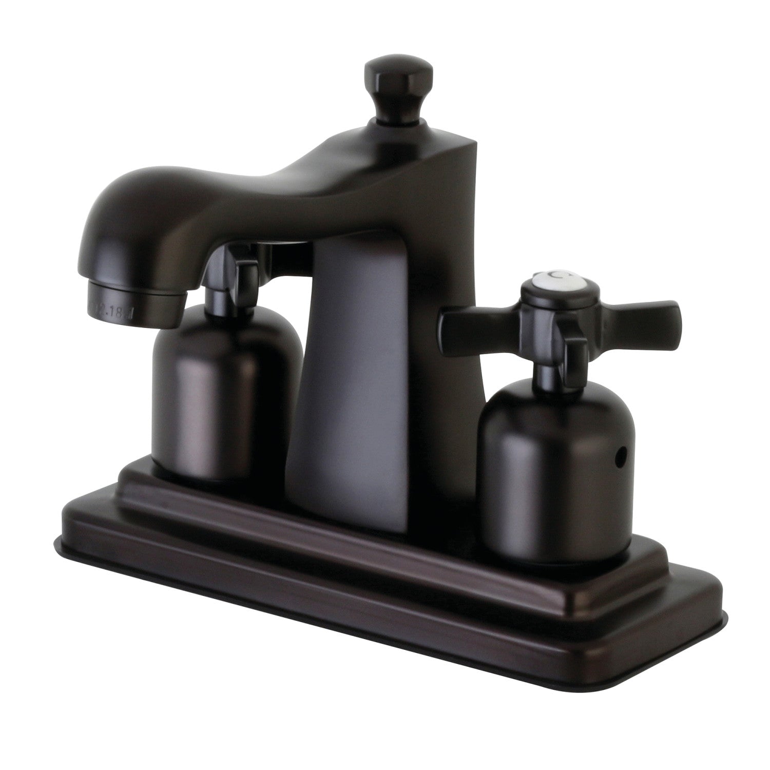 Kingston Tulare FB4645ZX - Millennium Double-Handle 3-Hole Deck Mount 4-Inch Centerset Bathroom Faucet with Pop-Up Drain, Oil Rubbed Bronze