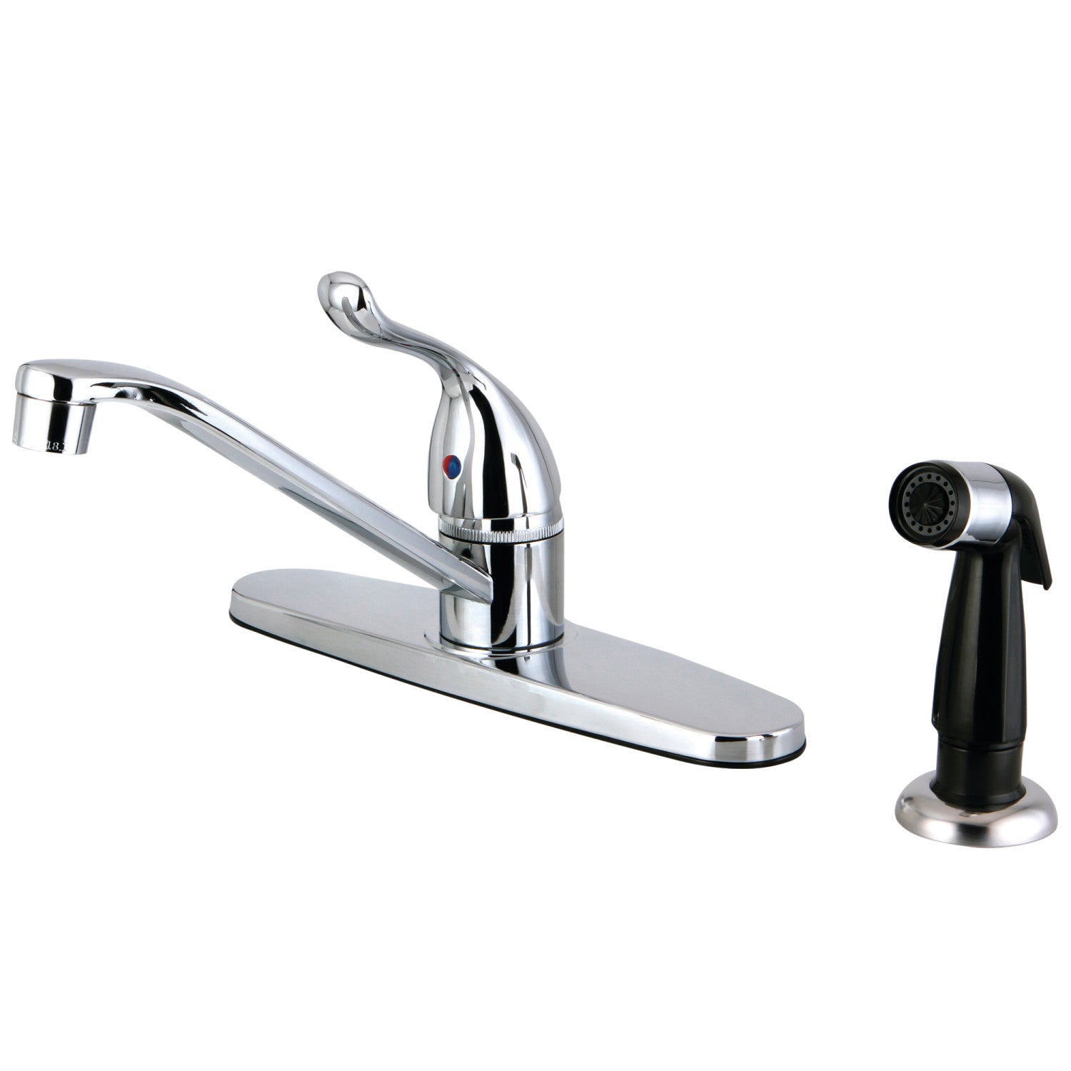 Kingston Tulare FB5571YL - Yosemite One-Handle 4-Hole 8" Centerset Kitchen Faucet with Side Sprayer, Polished Chrome