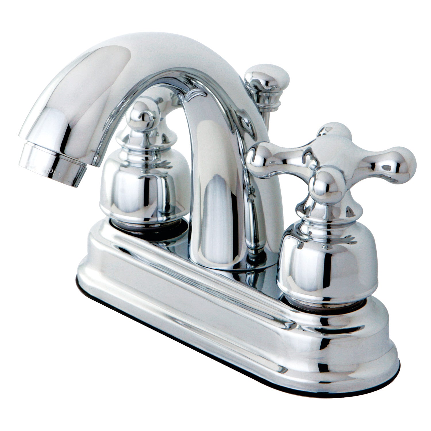 Kingston Restoration FB5611AX Double-Handle 3-Hole Deck Mount 4-Inch Centerset Bathroom Faucet with Pop-Up Drain, Polished Chrome