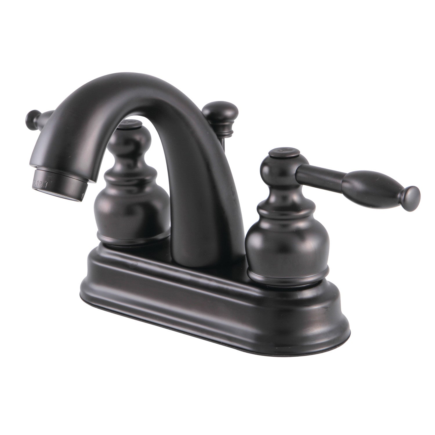 Kingston Tulare FB5615KL - Knight Double-Handle 3-Hole Deck Mount 4-Inch Centerset Bathroom Faucet with Pop-Up Drain, Oil Rubbed Bronze