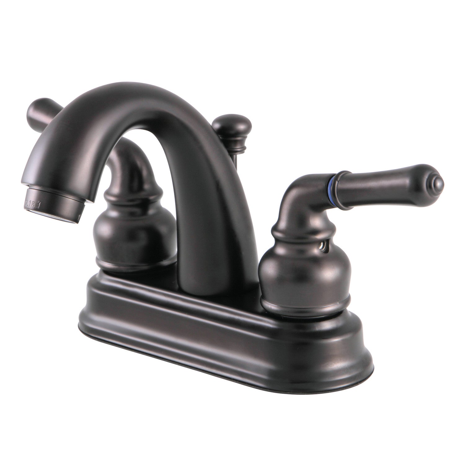 Kingston Tulare FB5615NML - Naples Double-Handle 3-Hole Deck Mount 4-Inch Centerset Bathroom Faucet with Pop-Up Drain, Oil Rubbed Bronze