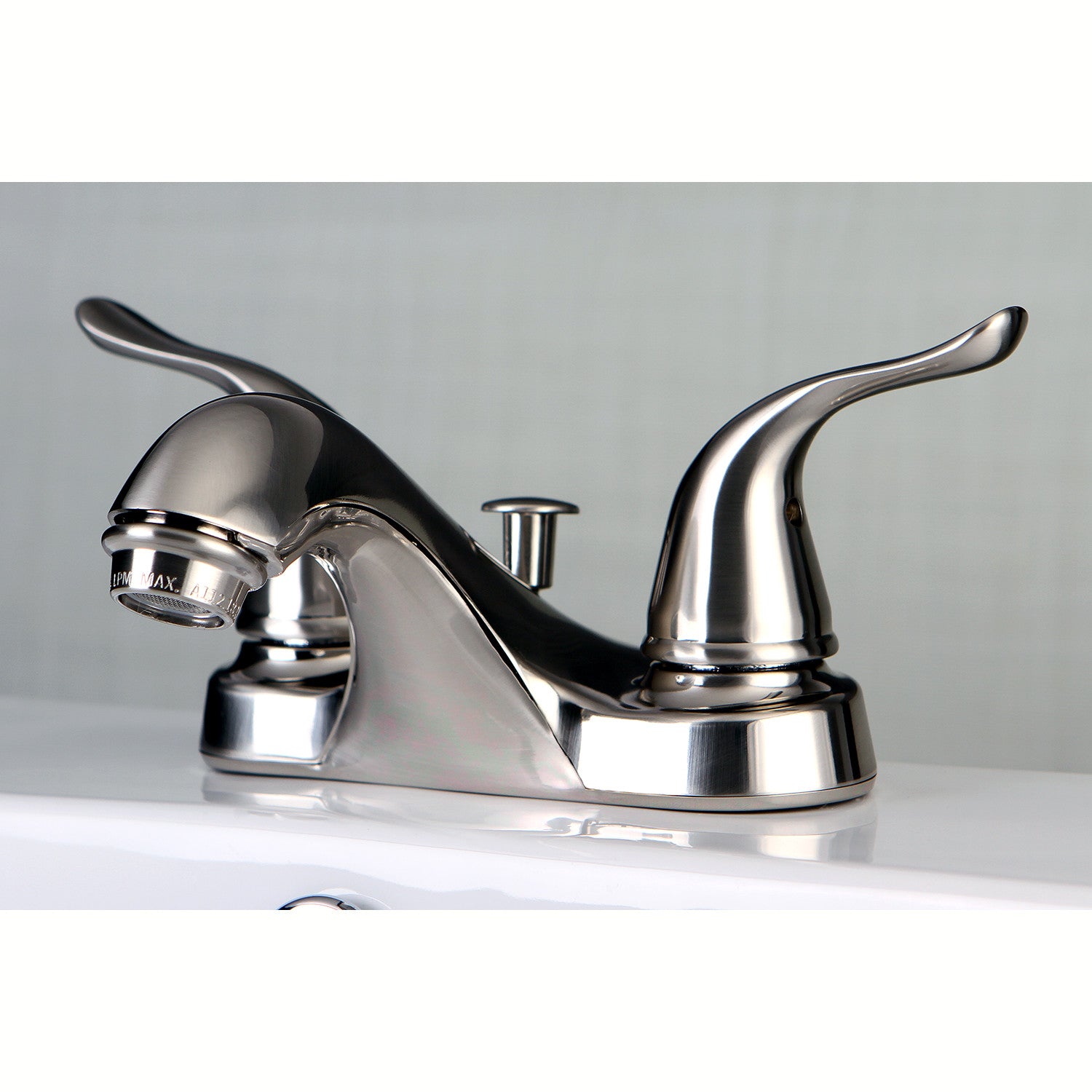 Kingston Tulare FB5628YL - Yosemite Double-Handle 3-Hole Deck Mount 4-Inch Centerset Bathroom Faucet with Pop-Up Drain, Brushed Nickel — thumbnail 2