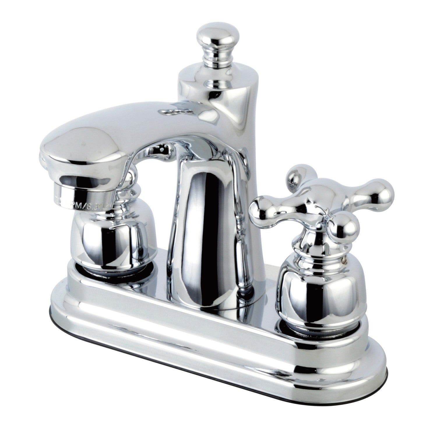 Kingston Victorian FB7621AX Double-Handle 3-Hole Deck Mount 4-Inch Centerset Bathroom Faucet with Pop-Up Drain, Polished Chrome