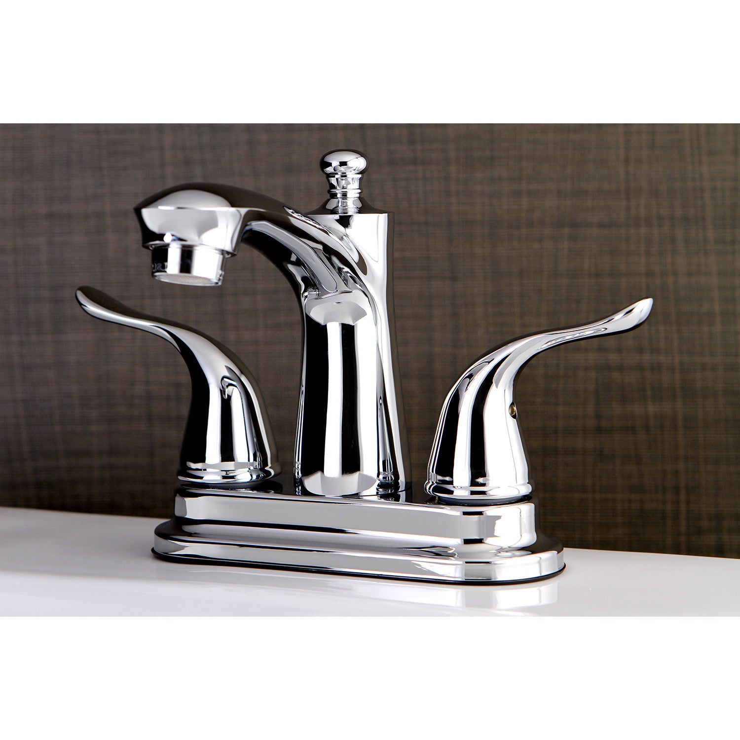 Kingston Tulare FB7621YL - Yosemite Double-Handle 3-Hole Deck Mount 4-Inch Centerset Bathroom Faucet with Pop-Up Drain, Polished Chrome — thumbnail 2