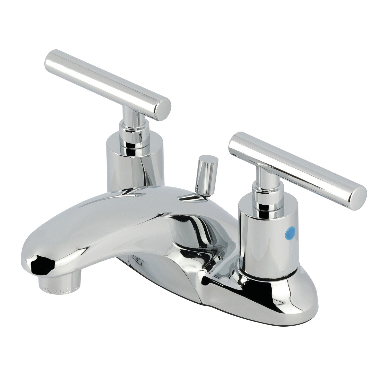 Kingston Tulare FB8621CML - Manhattan Double-Handle 3-Hole Deck Mount 4-Inch Centerset Bathroom Faucet with Pop-Up Drain, Polished Chrome