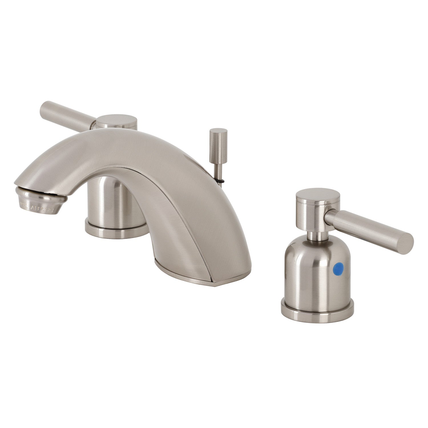 Kingston Tulare FB8958DL - Concord Two-Handle 3-Hole Deck Mount Widespread Bathroom Faucet with Pop-Up Drain, Brushed Nickel