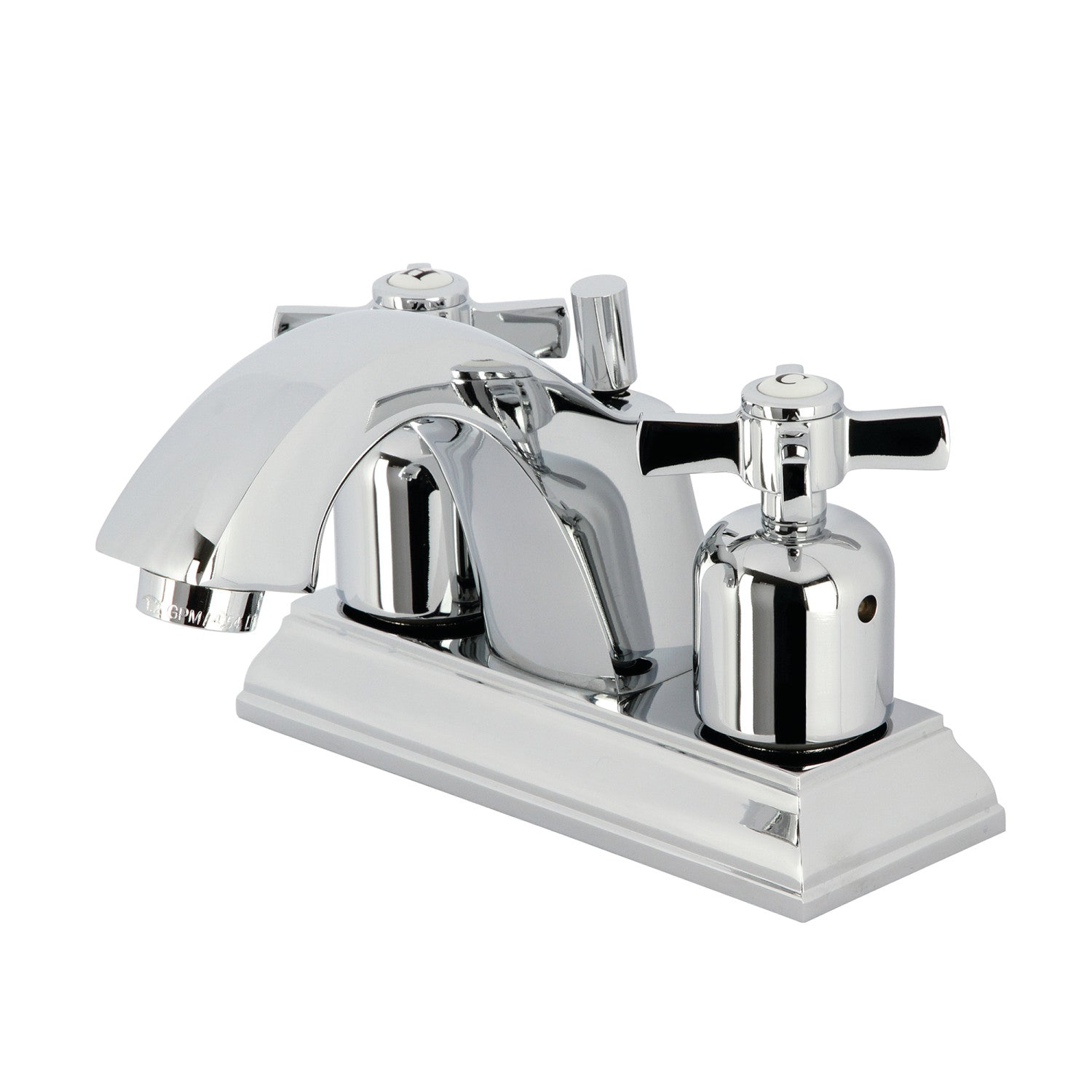 Kingston Tulare FSC4641ZX - Millennium Double-Handle 3-Hole Deck Mount 4-Inch Centerset Bathroom Faucet with Pop-Up Drain, Polished Chrome