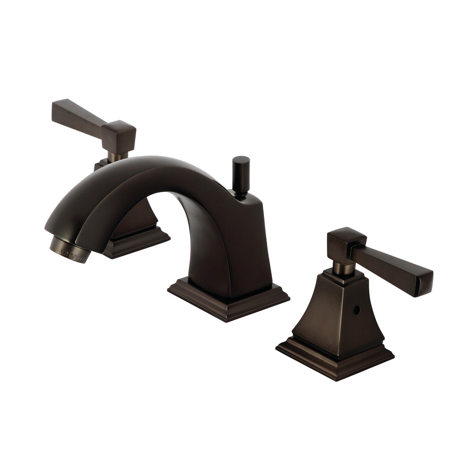 Kingston Tulare FSC4685DL - Concord Two-Handle 3-Hole Deck Mount Widespread Bathroom Faucet with Pop-Up Drain, Oil Rubbed Bronze