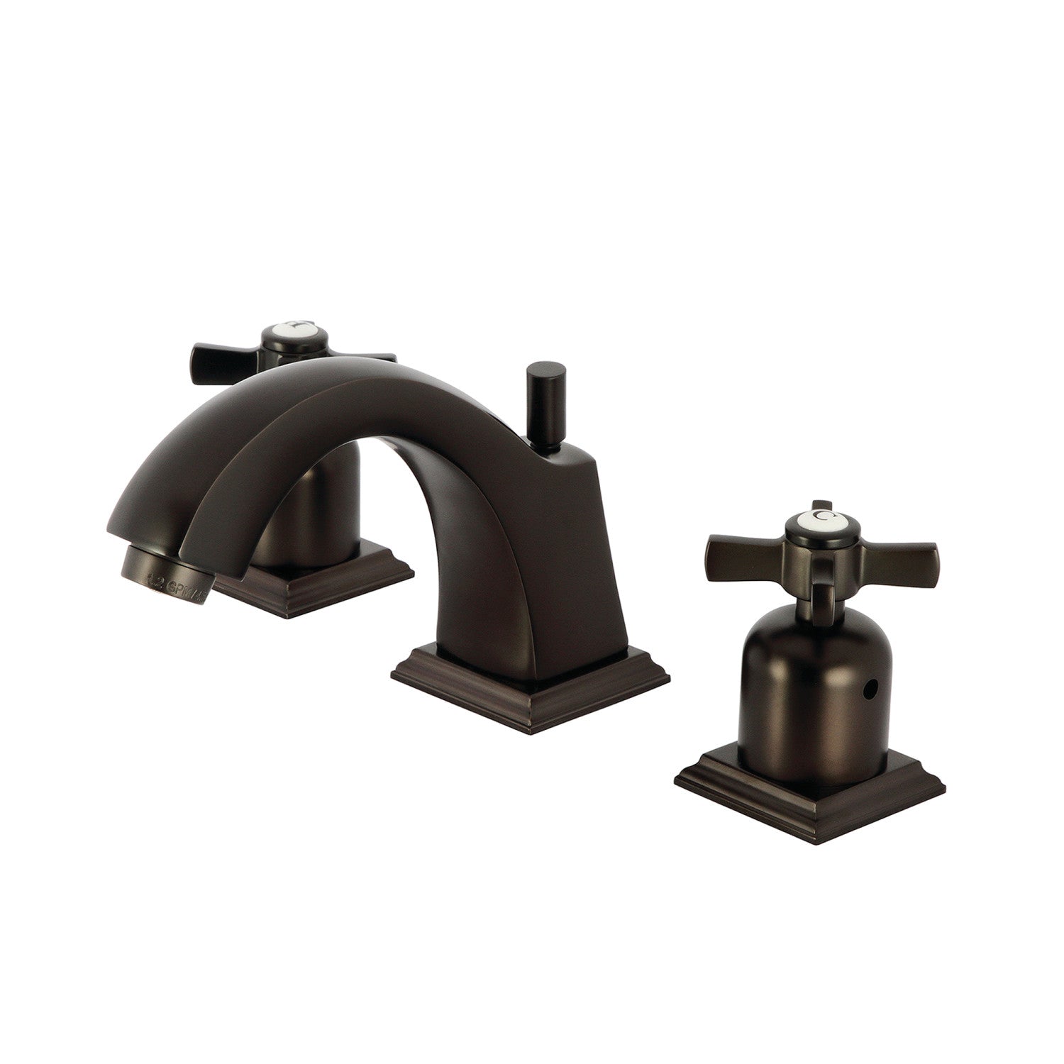 Kingston Tulare FSC4685ZX - Millennium Two-Handle 3-Hole Deck Mount Widespread Bathroom Faucet with Pop-Up Drain, Oil Rubbed Bronze