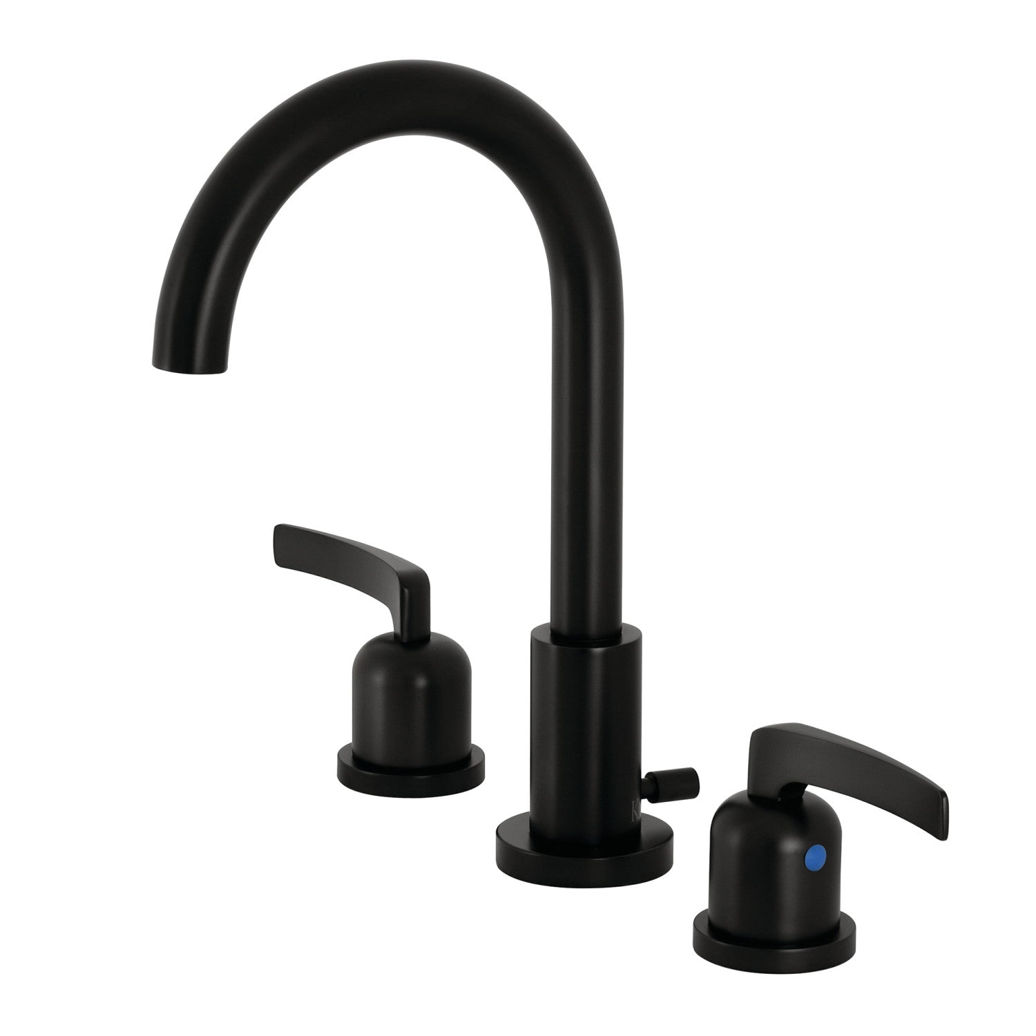 Kingston Sona FSC8920EFL - Centurion Two-Handle 3-Hole Deck Mount Widespread Bathroom Faucet with Brass Pop-Up, Matte Black