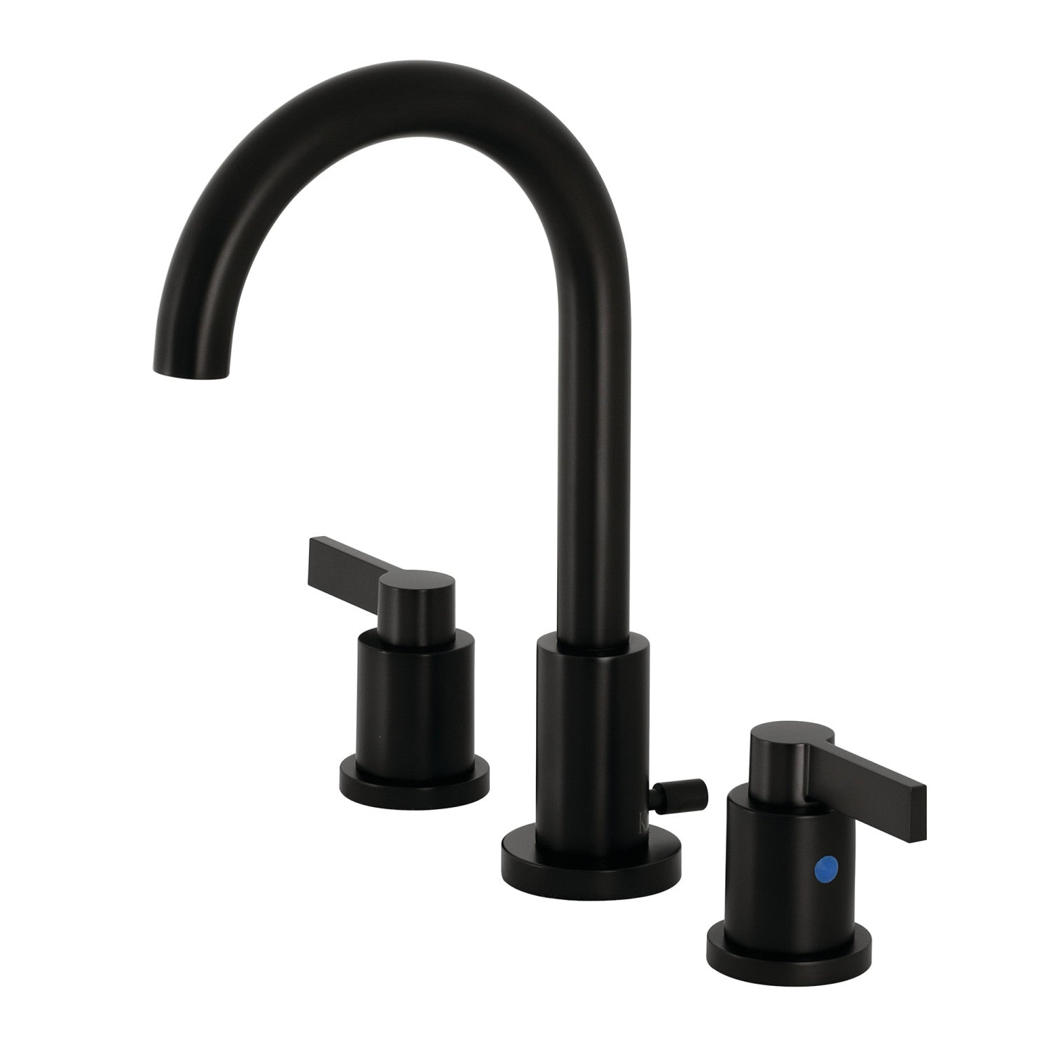 Kingston Sona FSC8920NDL - NuvoFusion Two-Handle 3-Hole Deck Mount Widespread Bathroom Faucet with Brass Pop-Up, Matte Black
