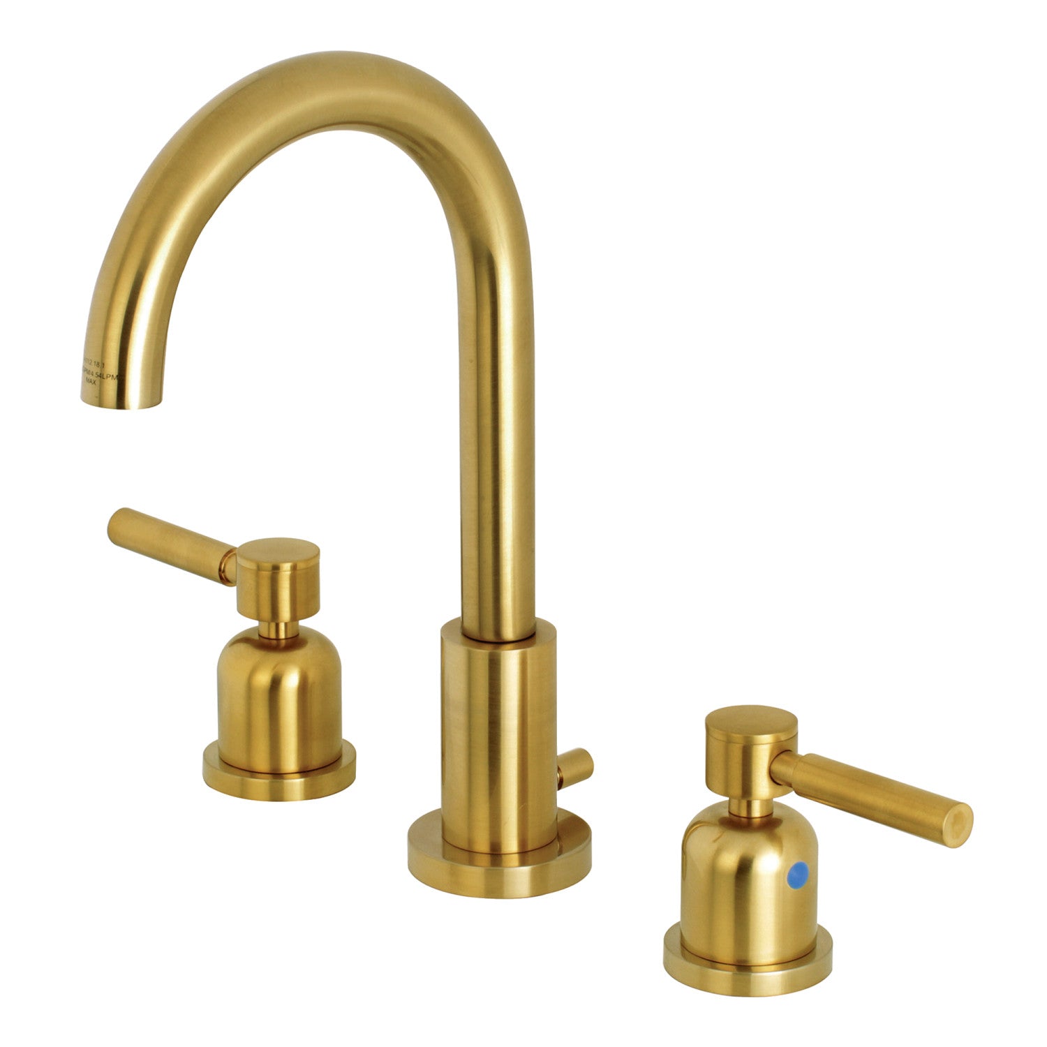 Kingston Sona FSC8923DL - Concord Two-Handle 3-Hole Deck Mount Widespread Bathroom Faucet with Brass Pop-Up, Brushed Brass