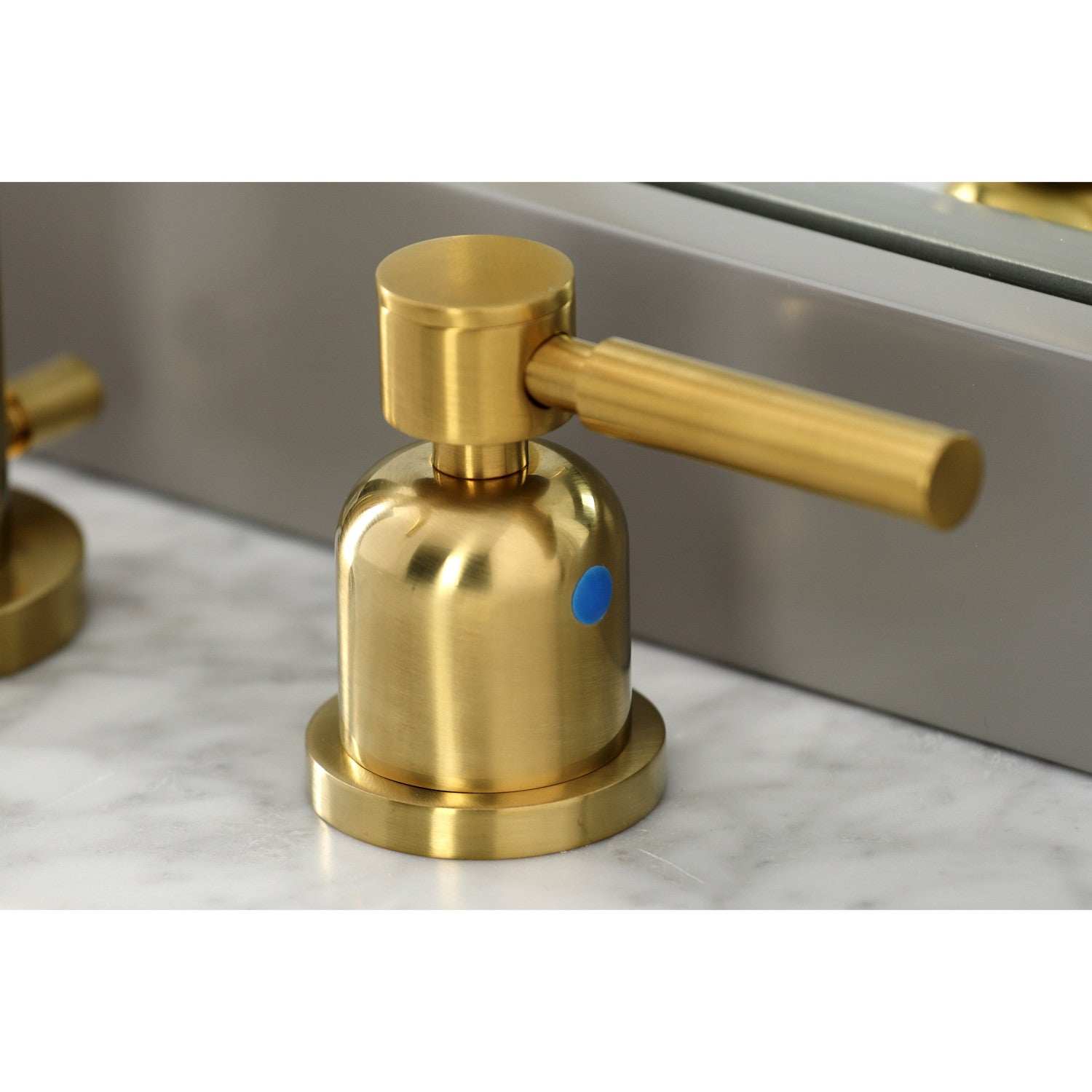 Kingston Sona FSC8923DL - Concord Two-Handle 3-Hole Deck Mount Widespread Bathroom Faucet with Brass Pop-Up, Brushed Brass — thumbnail 2
