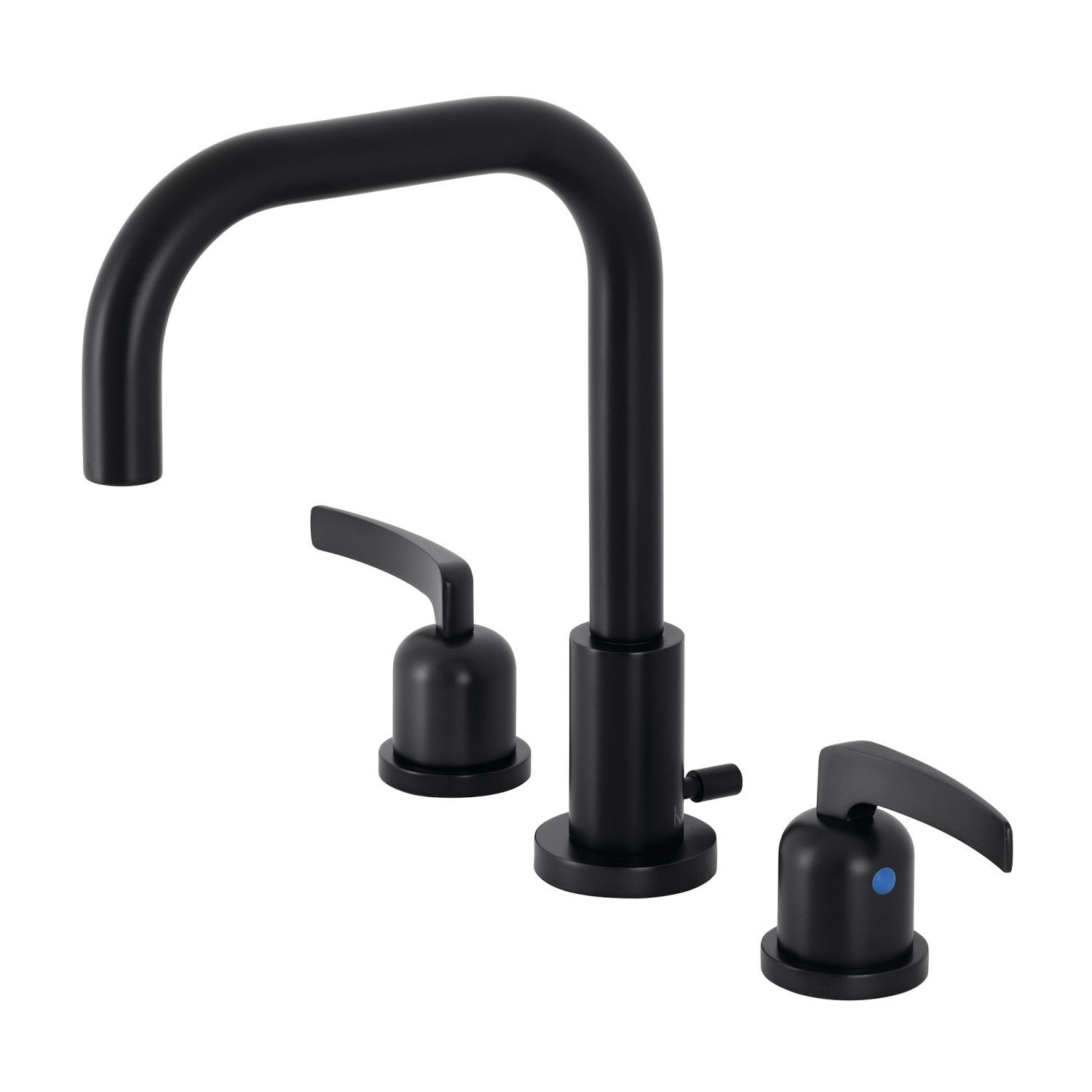 Kingston Sona FSC8930EFL - Centurion Two-Handle 3-Hole Deck Mount Widespread Bathroom Faucet with Brass Pop-Up, Matte Black
