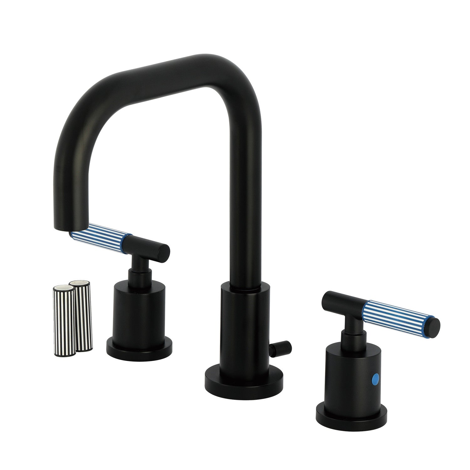 Kingston Sona FSC8930KPS - Verona Widespread Bathroom Faucet with Brass Pop-Up, Matte Black