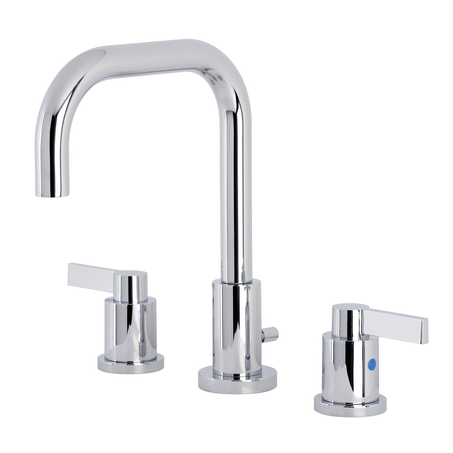 Kingston Sona FSC8931NDL - NuvoFusion Two-Handle 3-Hole Deck Mount Widespread Bathroom Faucet with Brass Pop-Up, Polished Chrome