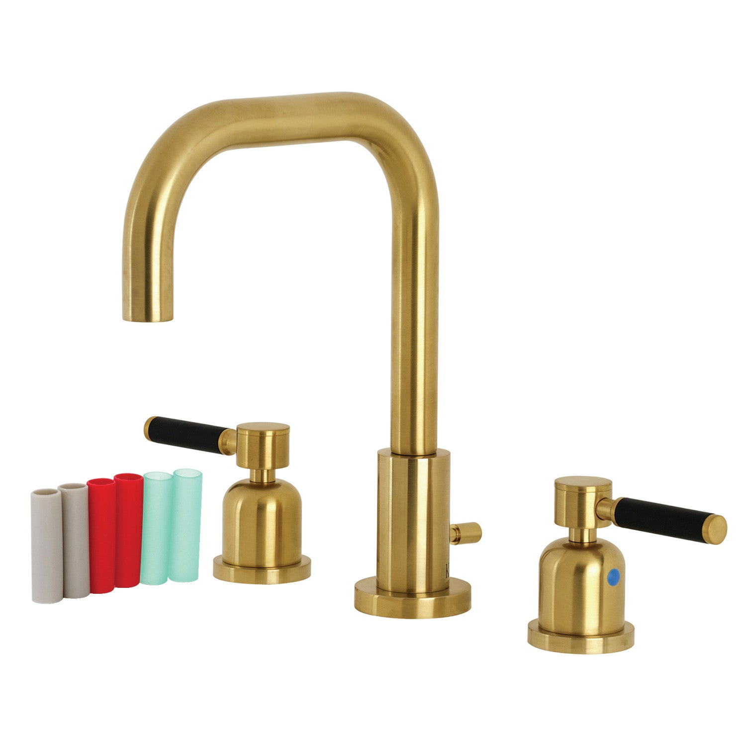Kingston Sona FSC8933DKL - Kaiser Widespread Bathroom Faucet with Brass Pop-Up, Brushed Brass