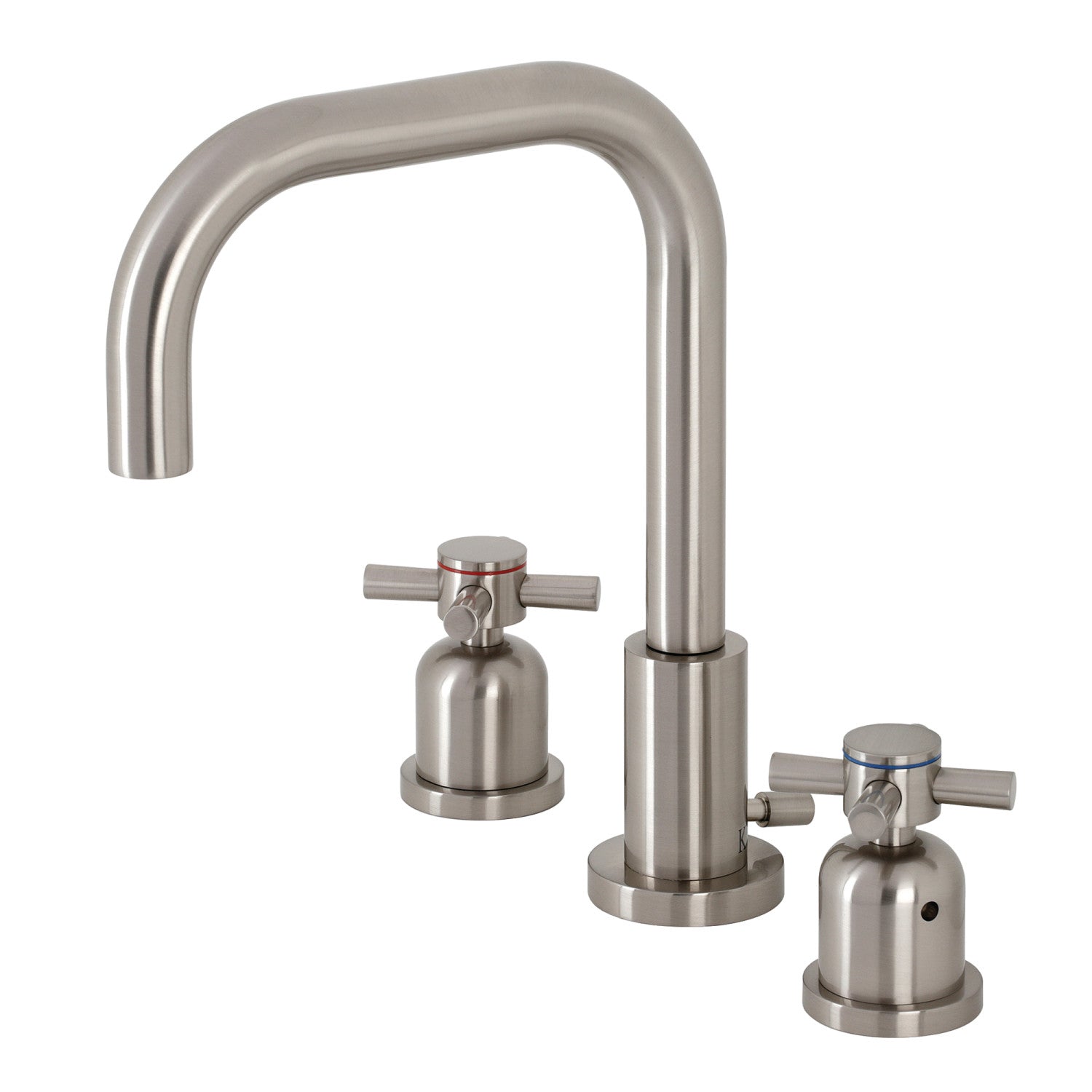 Kingston Sona FSC8938DX - Concord Two-Handle 3-Hole Deck Mount Widespread Bathroom Faucet with Brass Pop-Up, Brushed Nickel