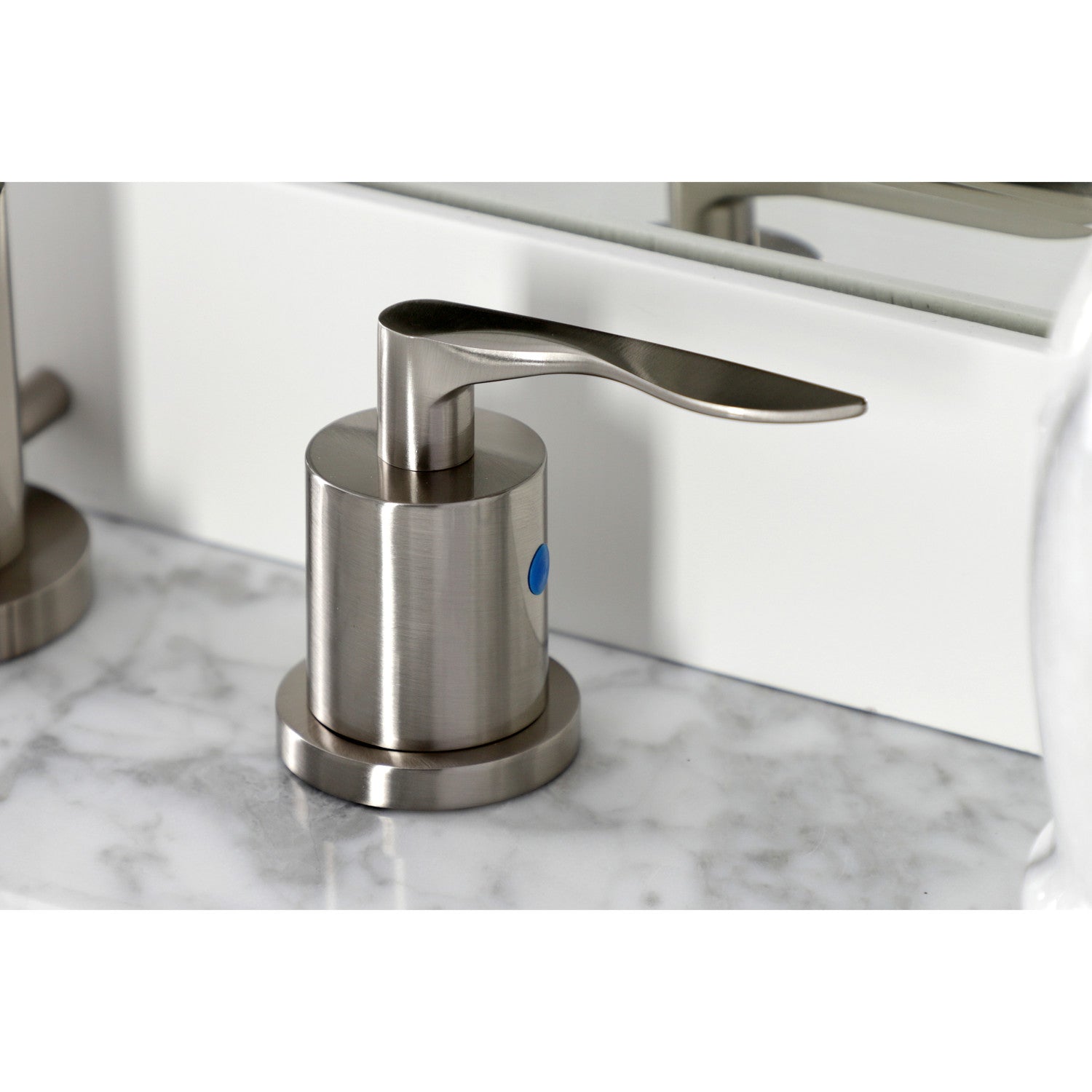 Kingston Tulare FSC8938SVL - Serena Widespread Bathroom Faucet with Brass Pop-Up, Brushed Nickel — thumbnail 2