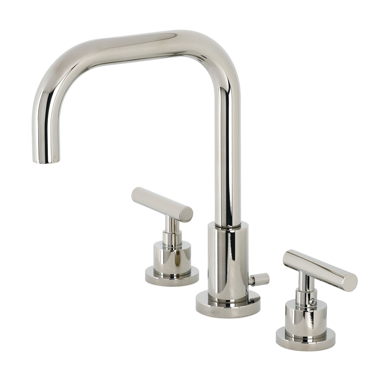 Kingston Sona FSC8939CML - Manhattan Two-Handle 3-Hole Deck Mount Widespread Bathroom Faucet with Brass Pop-Up, Polished Nickel