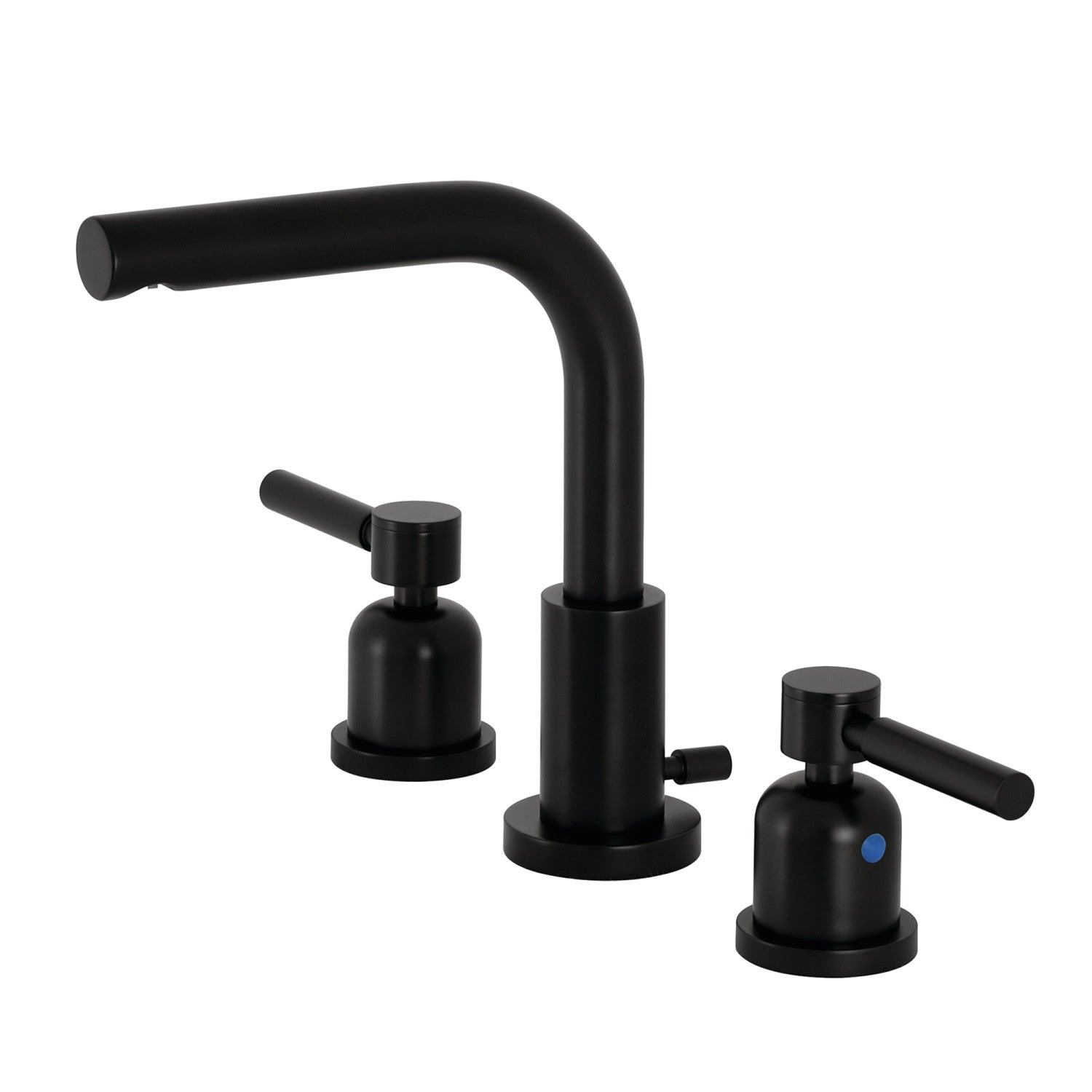 Kingston Sona FSC8950DL - Concord Two-Handle 3-Hole Deck Mount Widespread Bathroom Faucet with Brass Pop-Up, Matte Black