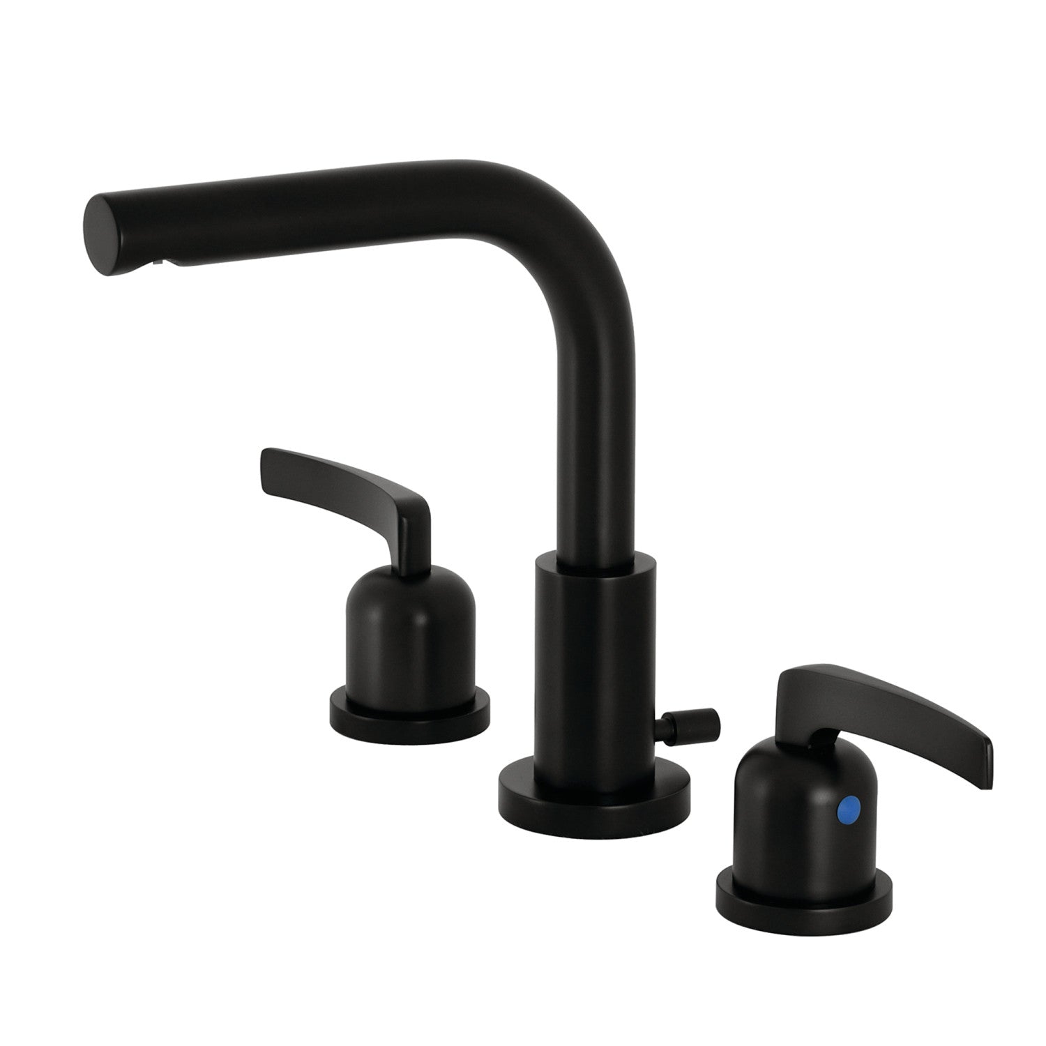 Kingston Tulare FSC8950EFL - Centurion Two-Handle 3-Hole Deck Mount Widespread Bathroom Faucet with Brass Pop-Up, Matte Black