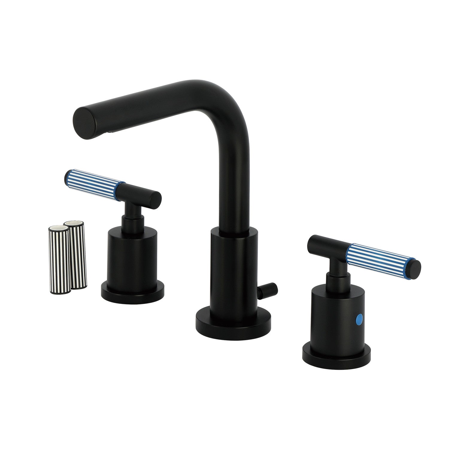 Kingston Sona FSC8950KPS - Verona Widespread Bathroom Faucet with Brass Pop-Up, Matte Black