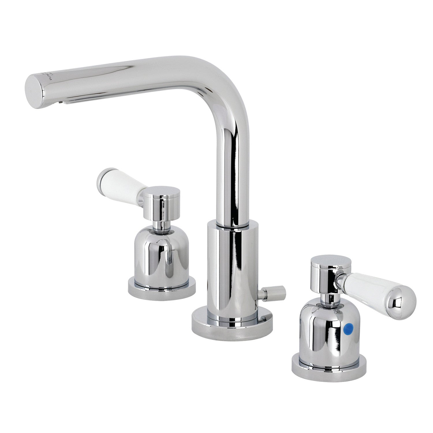 Kingston Tulare FSC8951DPL - Paris Two-Handle 3-Hole Deck Mount Widespread Bathroom Faucet with Brass Pop-Up, Polished Chrome
